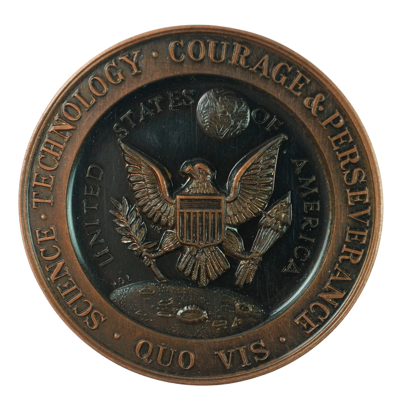 Australia 1969 'Apollo Landing' Commemorative Bronze Medal: Carlisle# 1969/15. Mintage 500 Size Diameter 38mm Medium Collectables