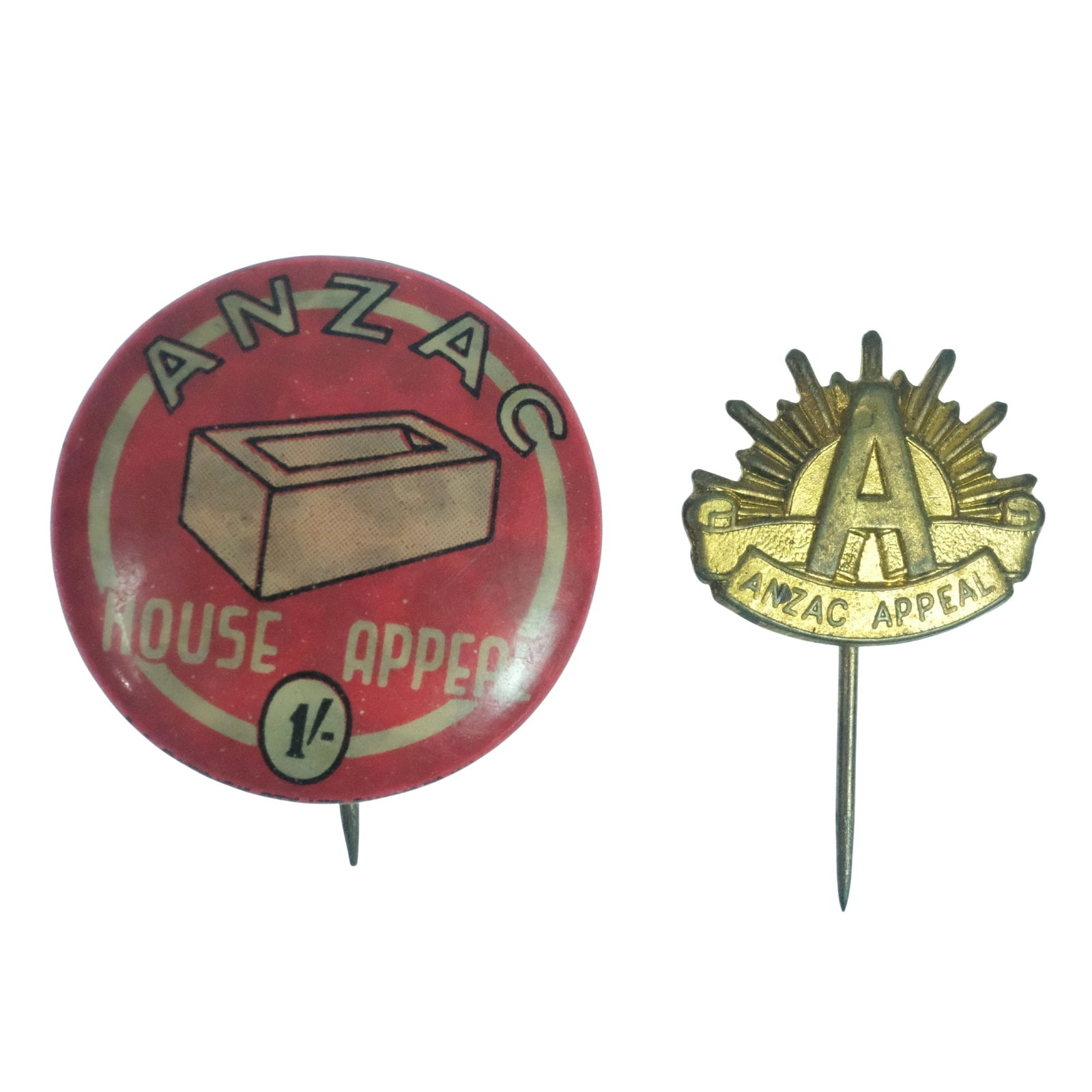 Australia - WWII Anzac Appeal Badge & Pin (2 items): . Medium Collectables