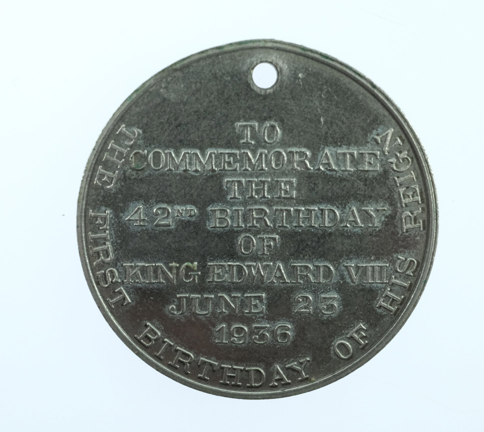 Australia 1936 '42nd Birthday of King Edward VIII' Aluminium Medalet, Choice Uncirculated - 2