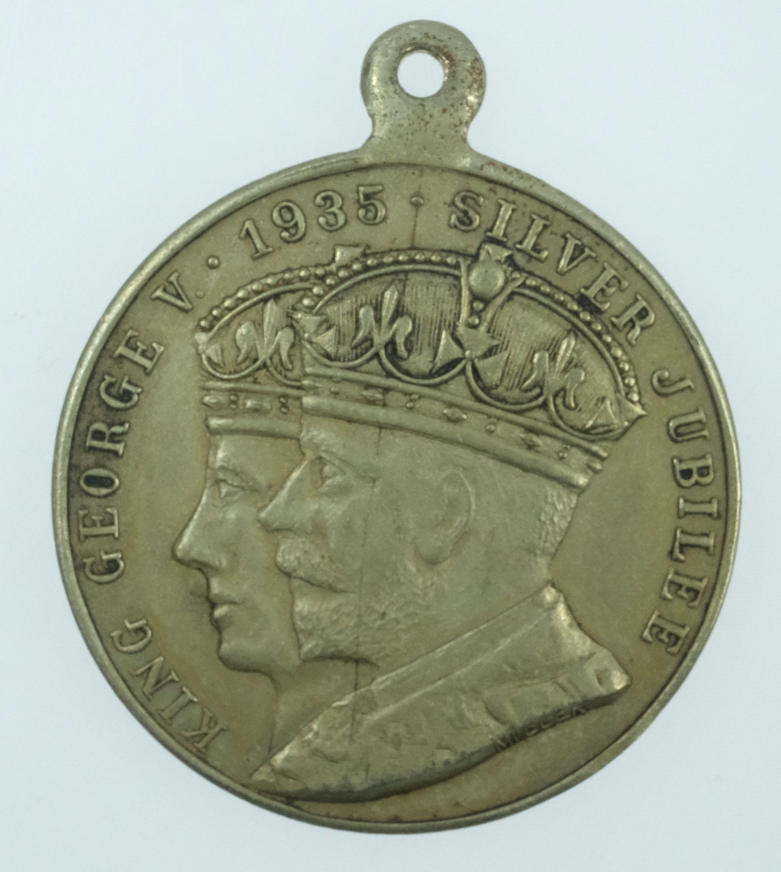 Australia 1935 Wagga Wagga 'Jubilee of George V' Silvered Bronze Medalet, about Uncirculated - 2