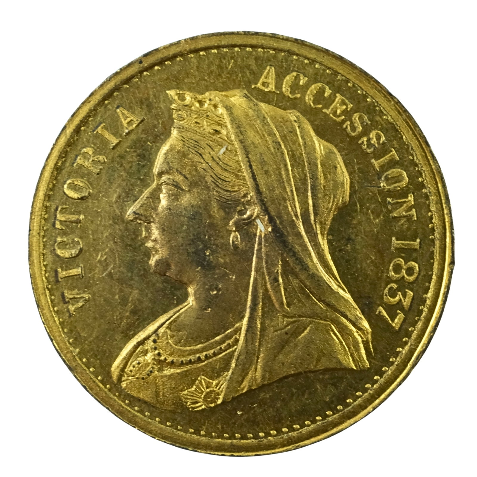 Australia 1897 Ararat 'Victoria Diamond Jubilee' Gilded Bronze Medalet, virtually Brilliant Uncirc (1 of 2)