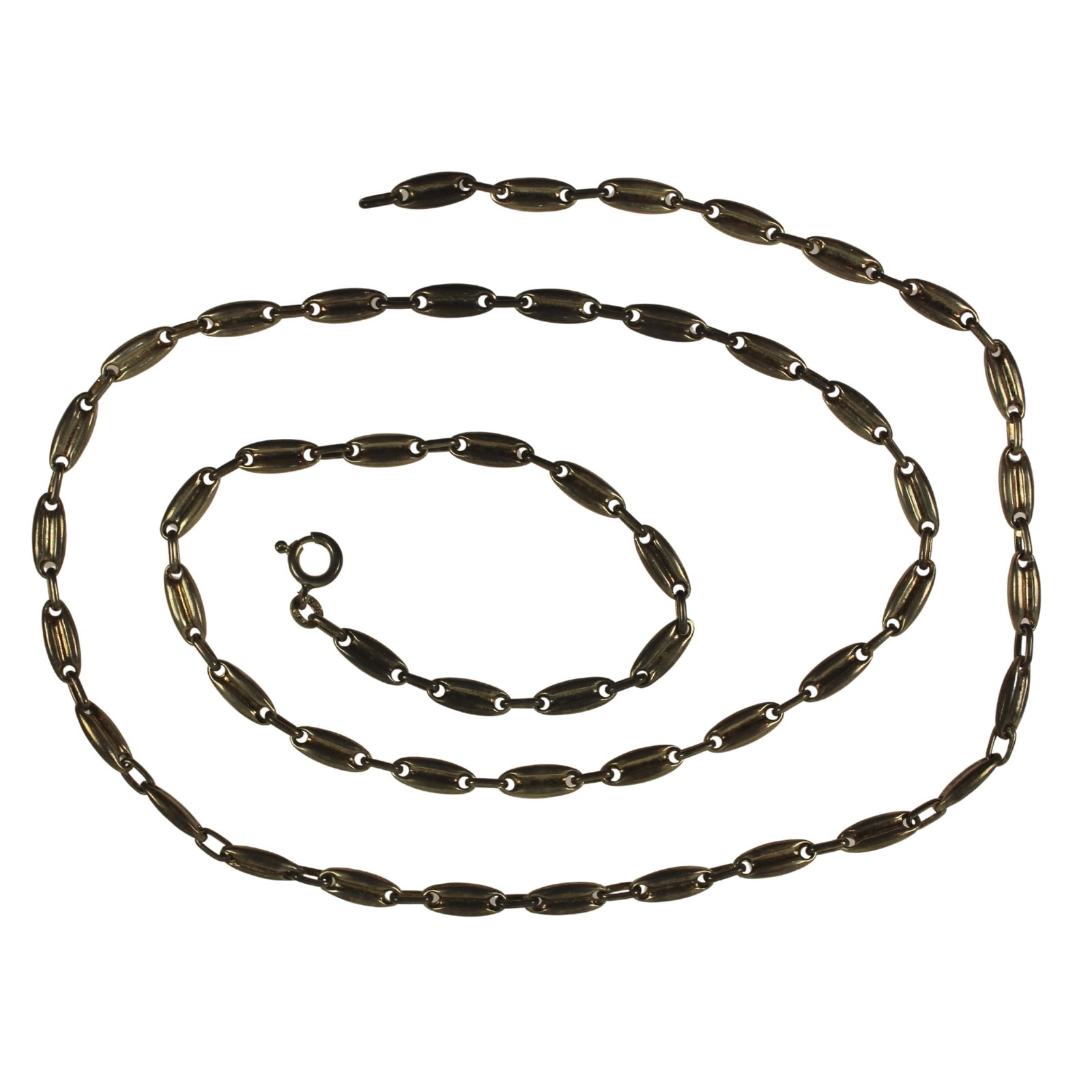 Unique Chain Link Necklace in Sterling (925) Silver: . Size ASWS 0.98 Troy oz : Open length 70cms Medium Jewelry