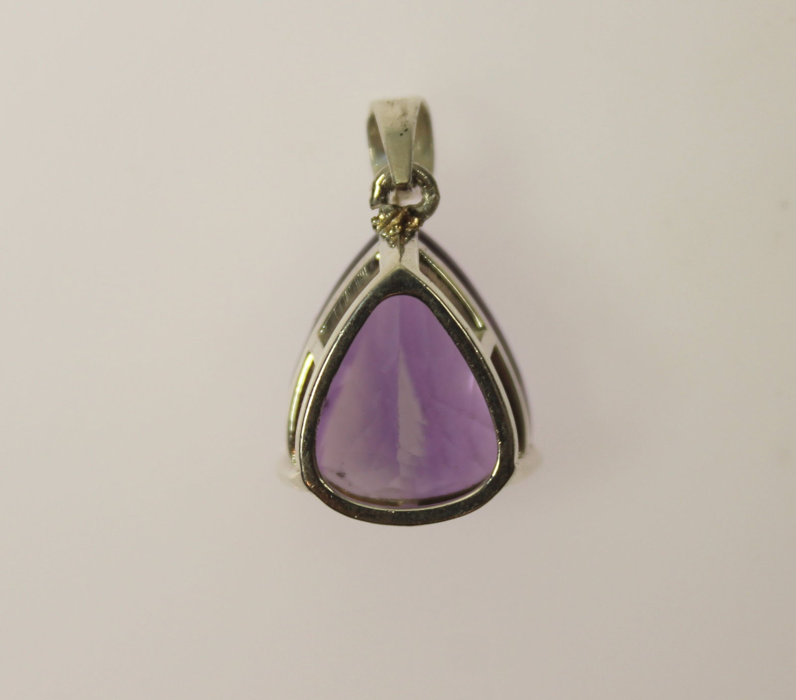 Amethyst Pear Shape Pendant in Sterling (925) Silver - 2