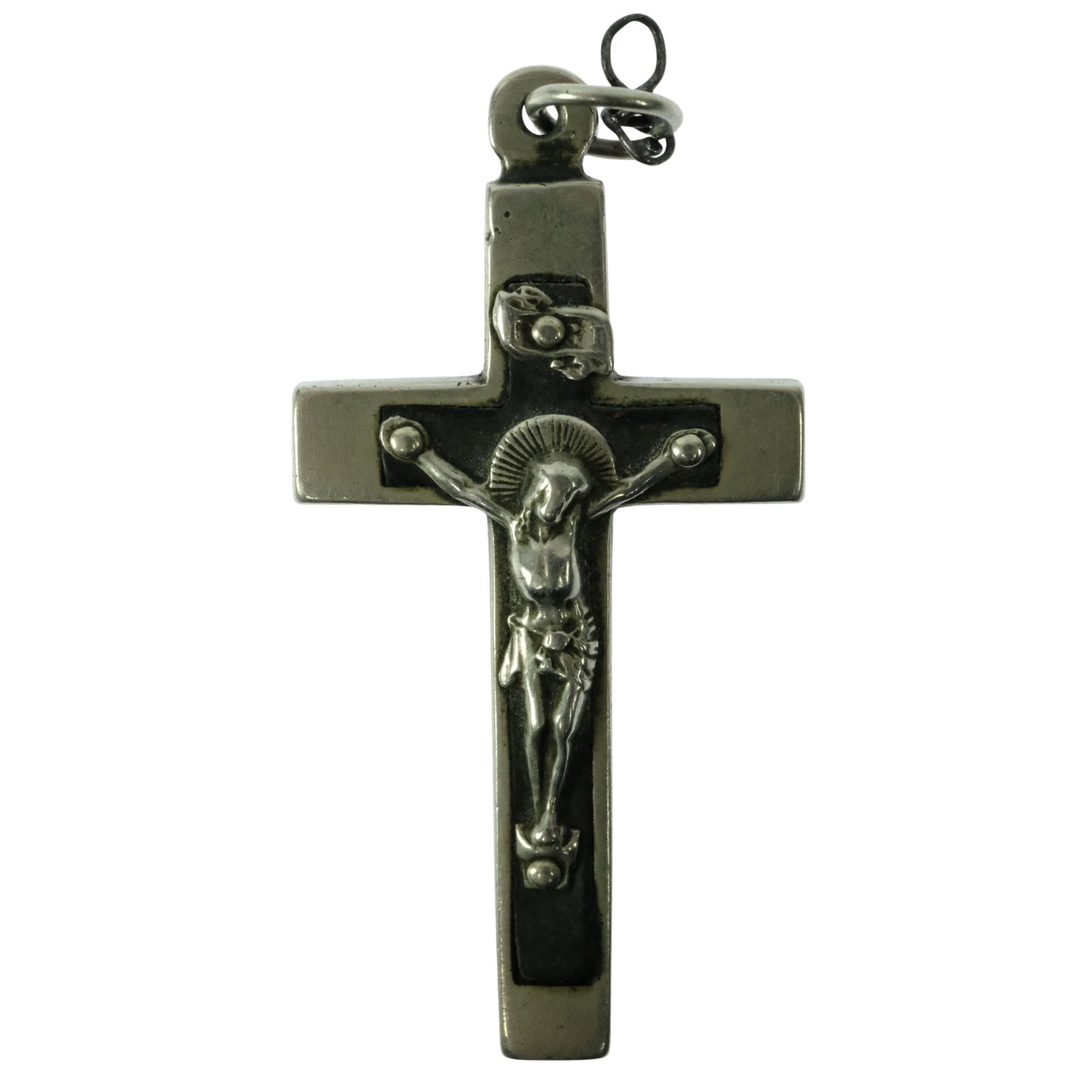 Vintage Metal & Wood Crucifix: . Size Hangs 6cms Medium Jewelry