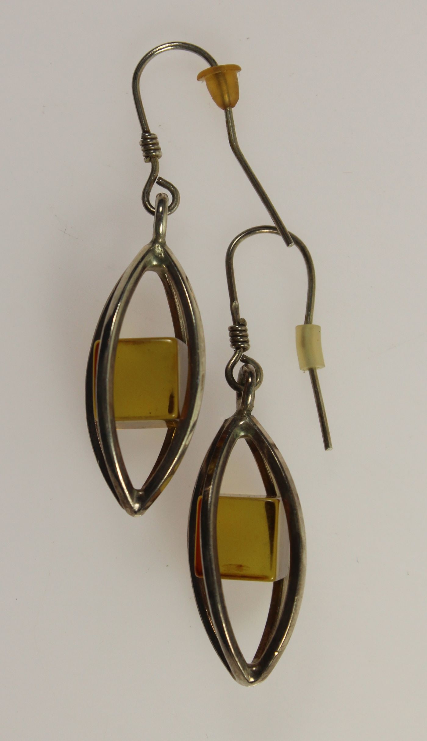 Amber Earrings in Sterling (925) Silver (Pair) - 2