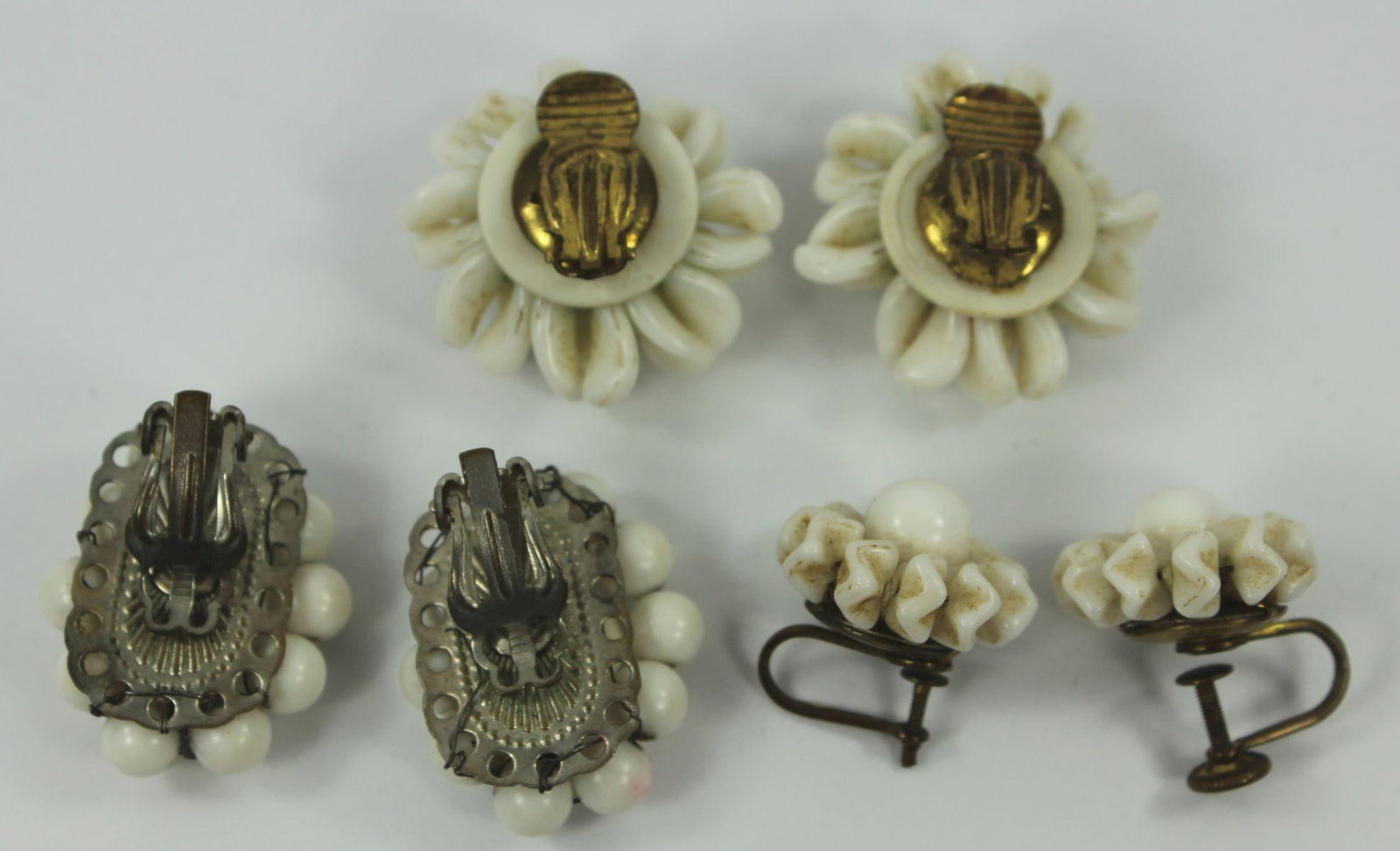Faux Pearl Costume Earrings (3 pairs) - 2