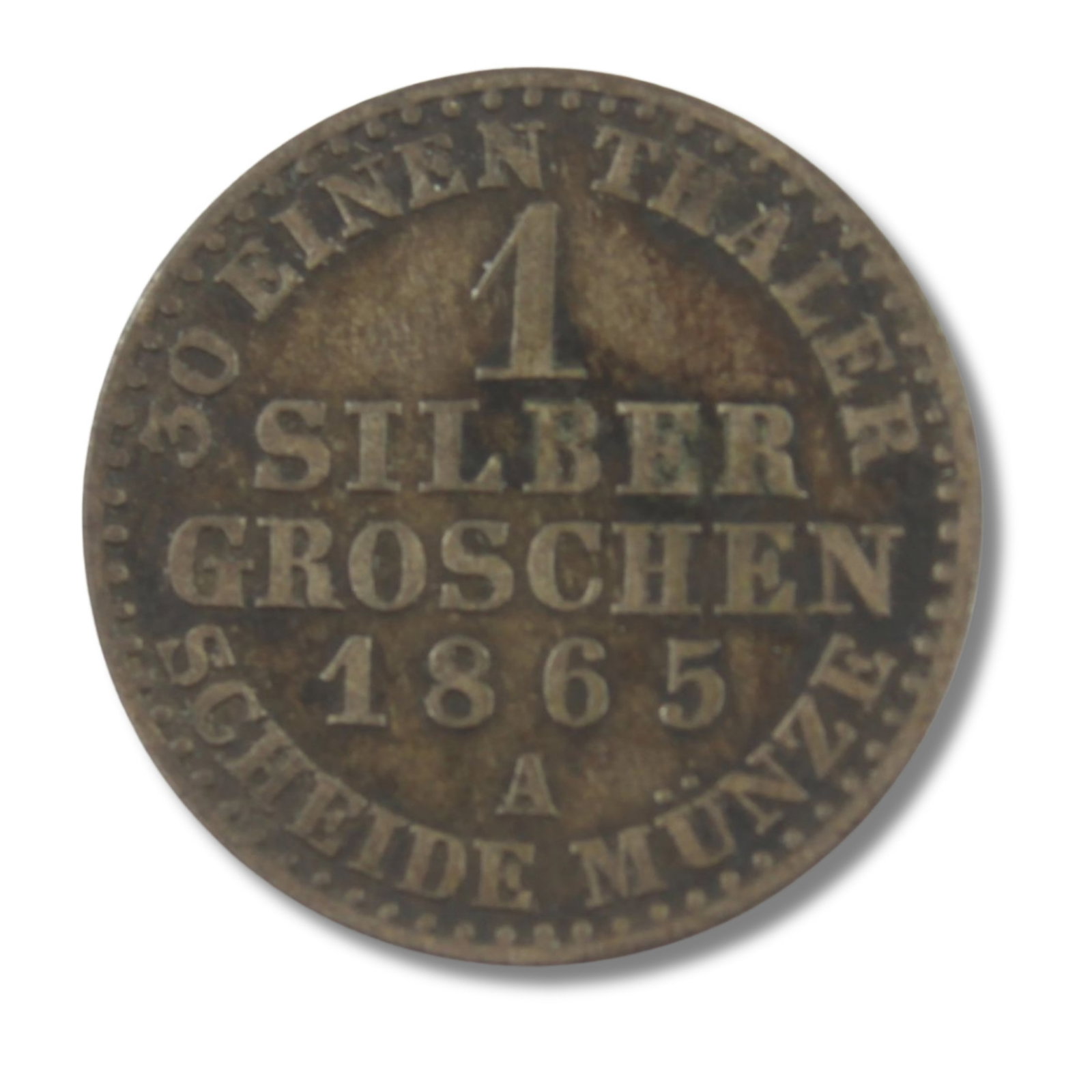 Prussia (Germany) 1865 A Silver (222) Grosch, good Extremely Fine (1 of 2)