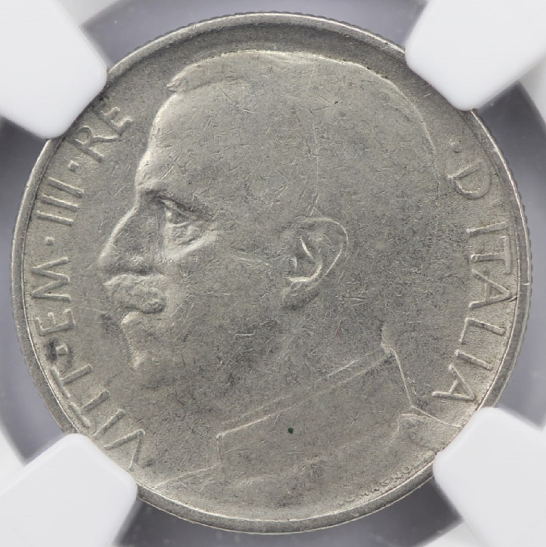 Italy 1920 R Fifty Centesimi, Reeded Edge, NGC XF45 - 2