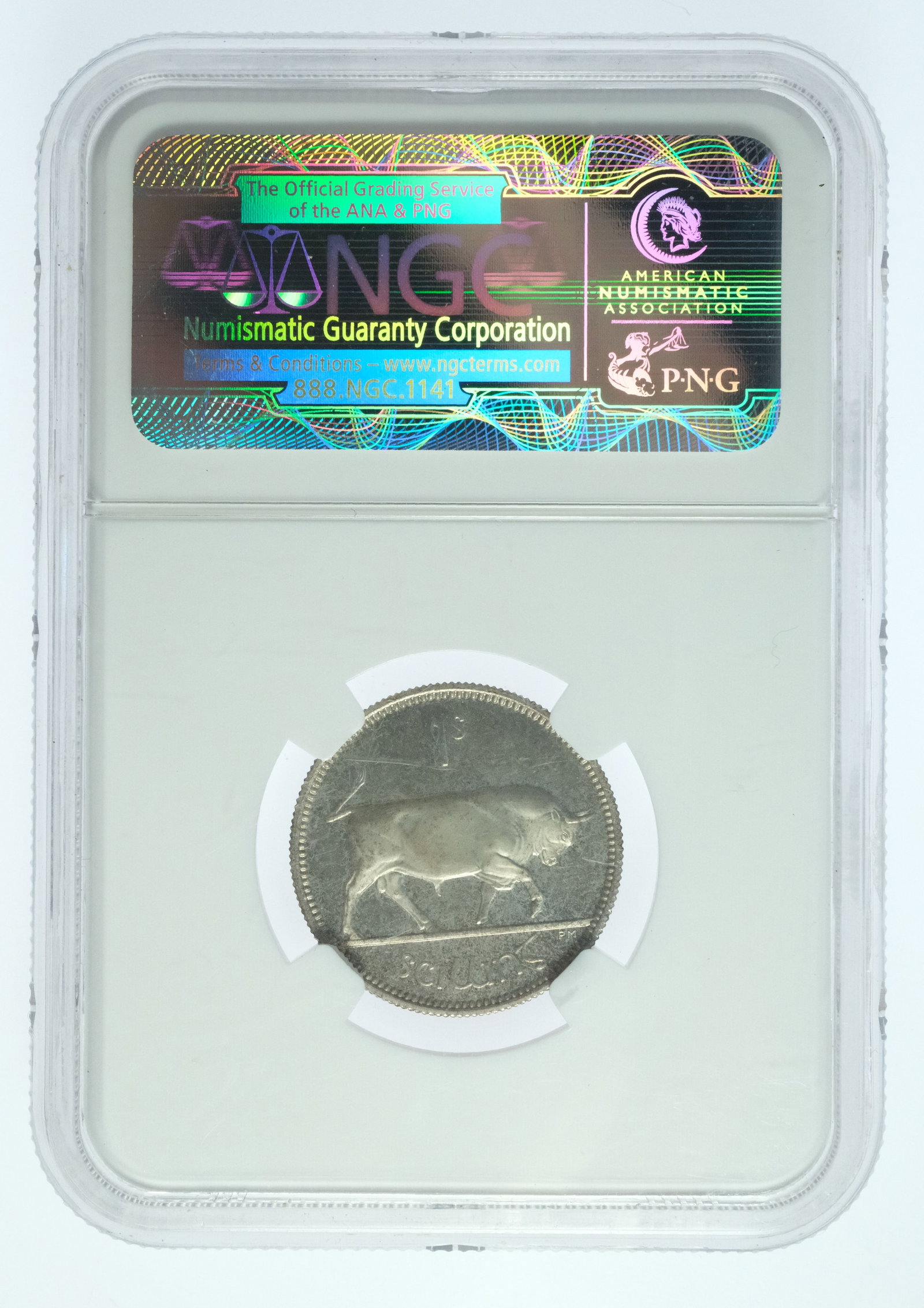 Ireland 1939 Proof Shilling, NGC PF66 (2) - Highest third-party grade - 2