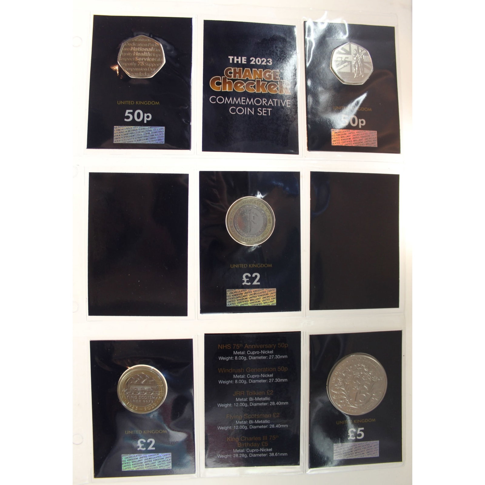 Great Britain 2023 'Change Checker' Commemorative Coin Set (5 Coins), Uncirculated: . Medium Collectibles Exhibited Coins, Europe