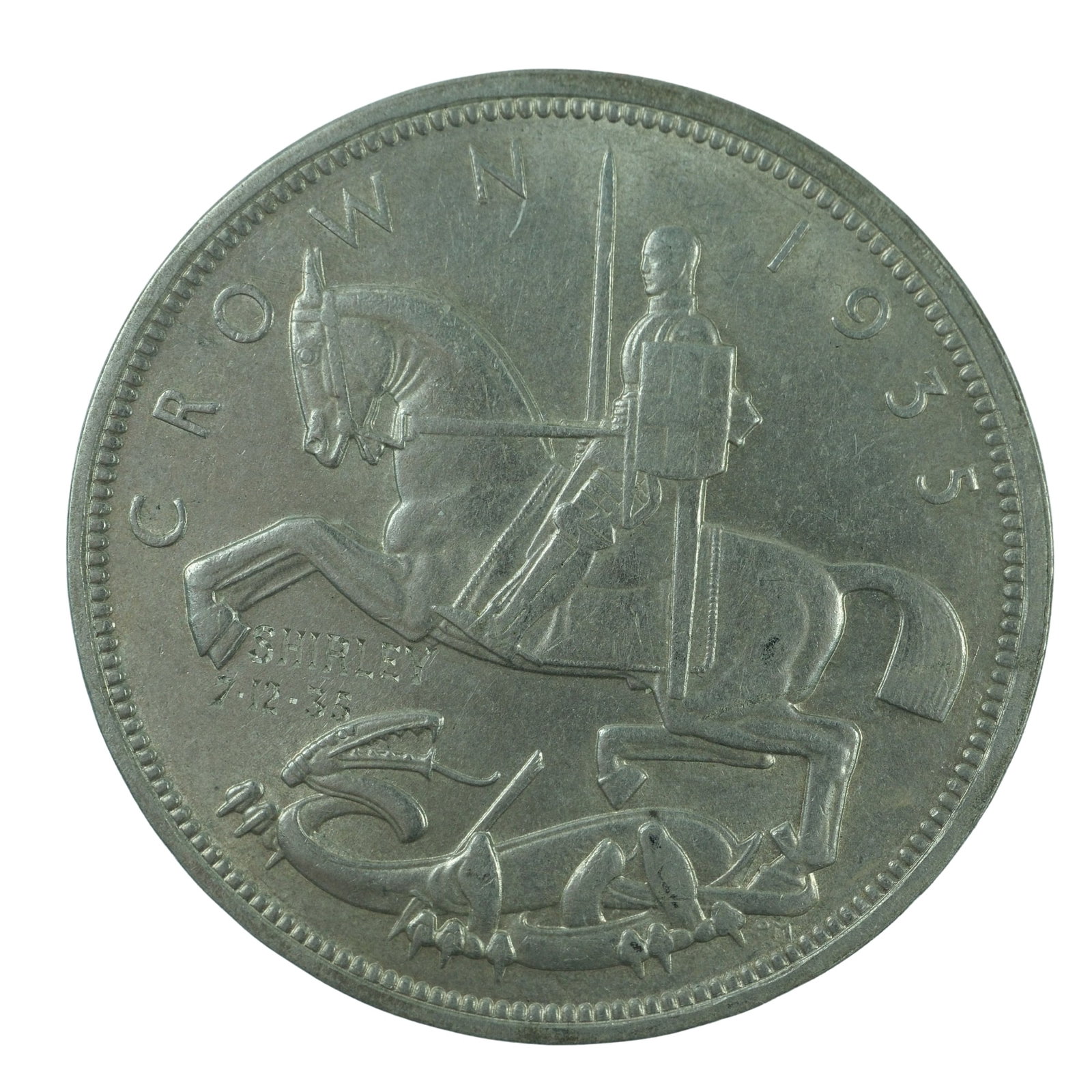 Great Britain 1935 Jubilee Silver (500) Crown, Extremely Fine (1 of 2)