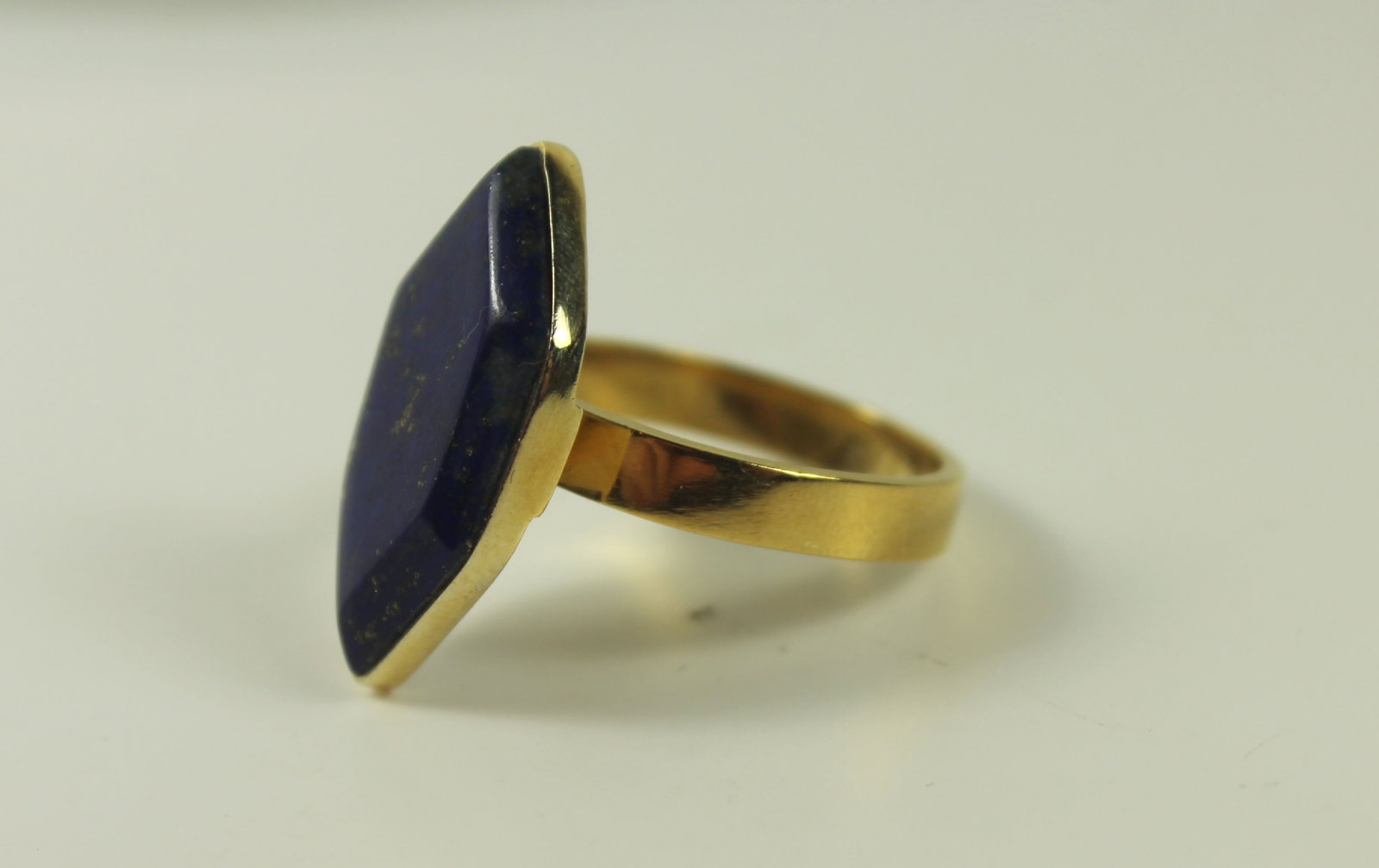 Lapis Lazuli Ring in Gilded Sterling (925) Silver - 2