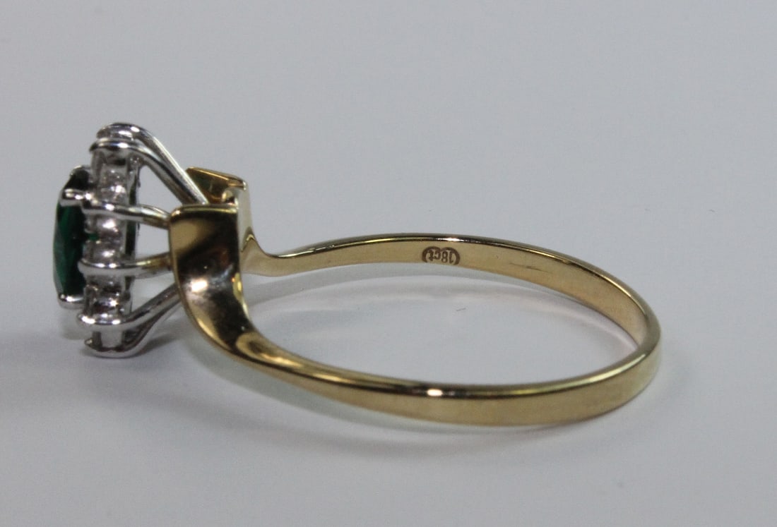 Gilson Emerald & Diamond Ring in 18ct Yellow Gold - 2