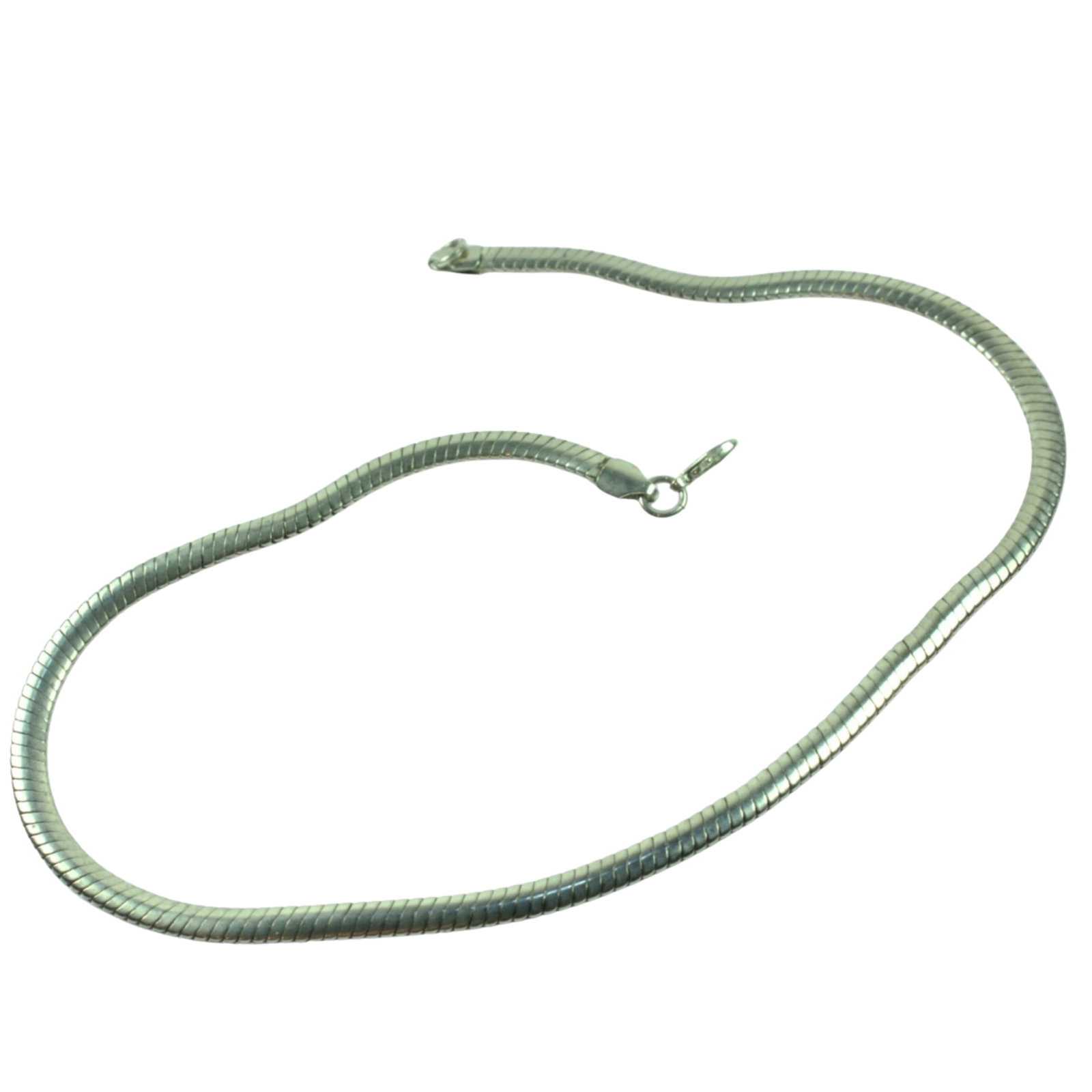 Costume Snake Chain Necklace: Chrome finish Size Open length 50cms Medium Jewelry