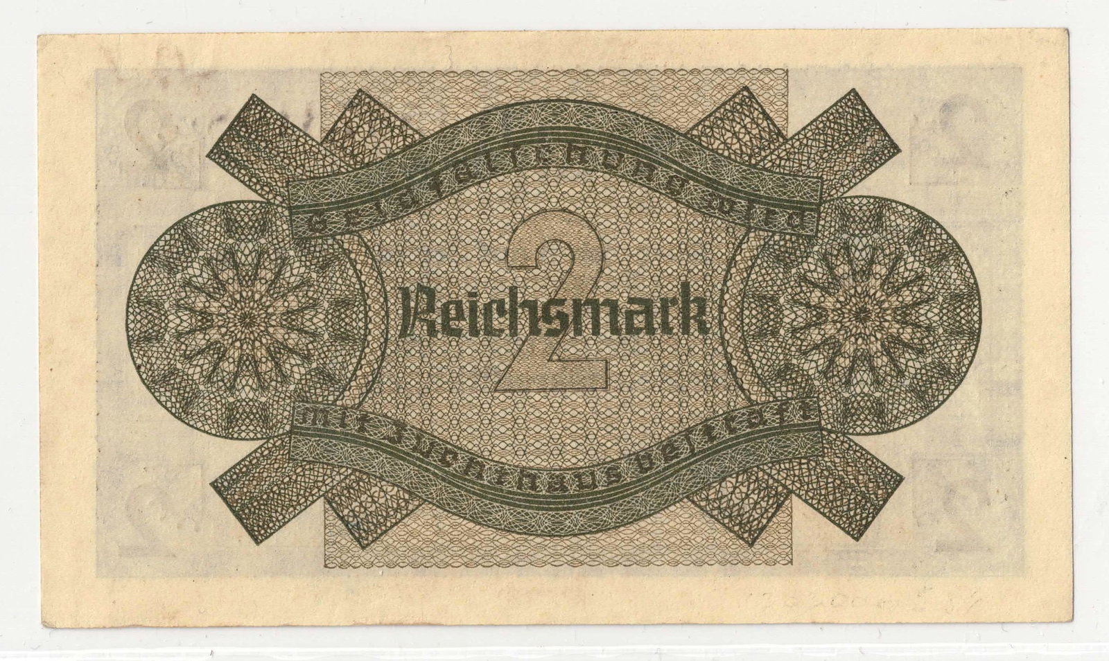 German Occupied Territories 1940 Zwei (2) Reichsmark, virtually Uncirculated - 2