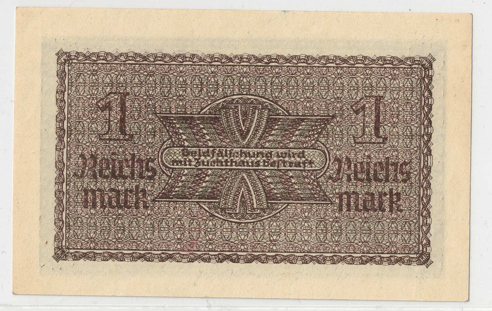 German Occupied Territories 1940 Eine (1) Reichsmark, Uncirculated - 2