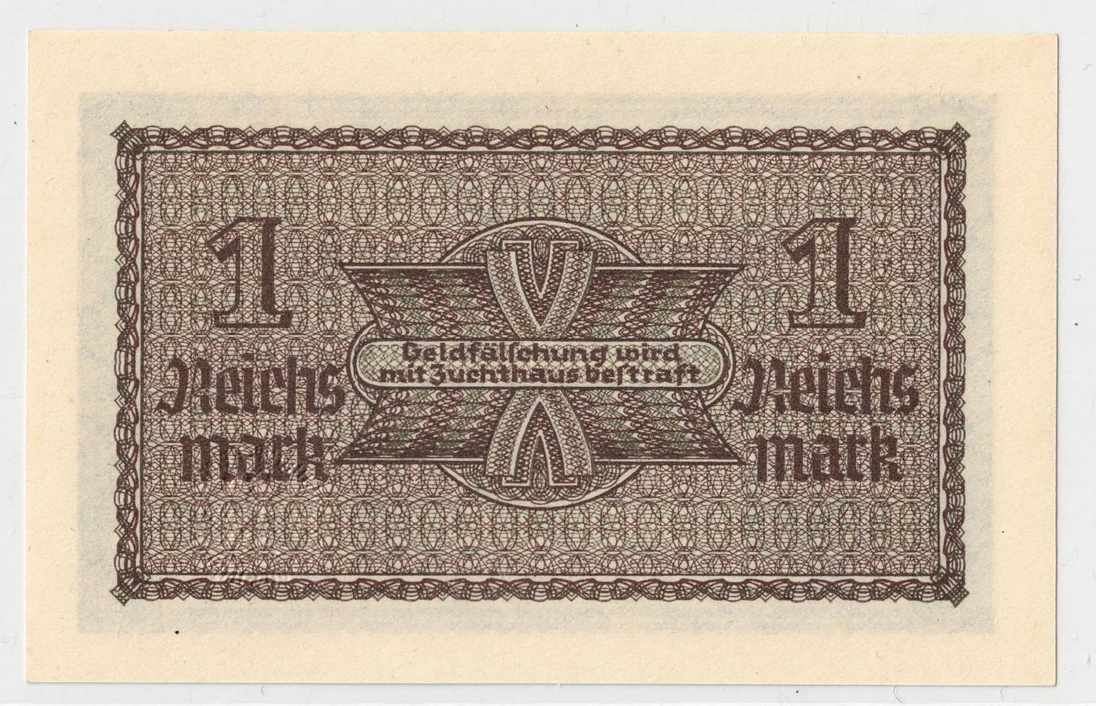 German Occupied Territories 1940 Eine (1) Reichsmark, Uncirculated - 2
