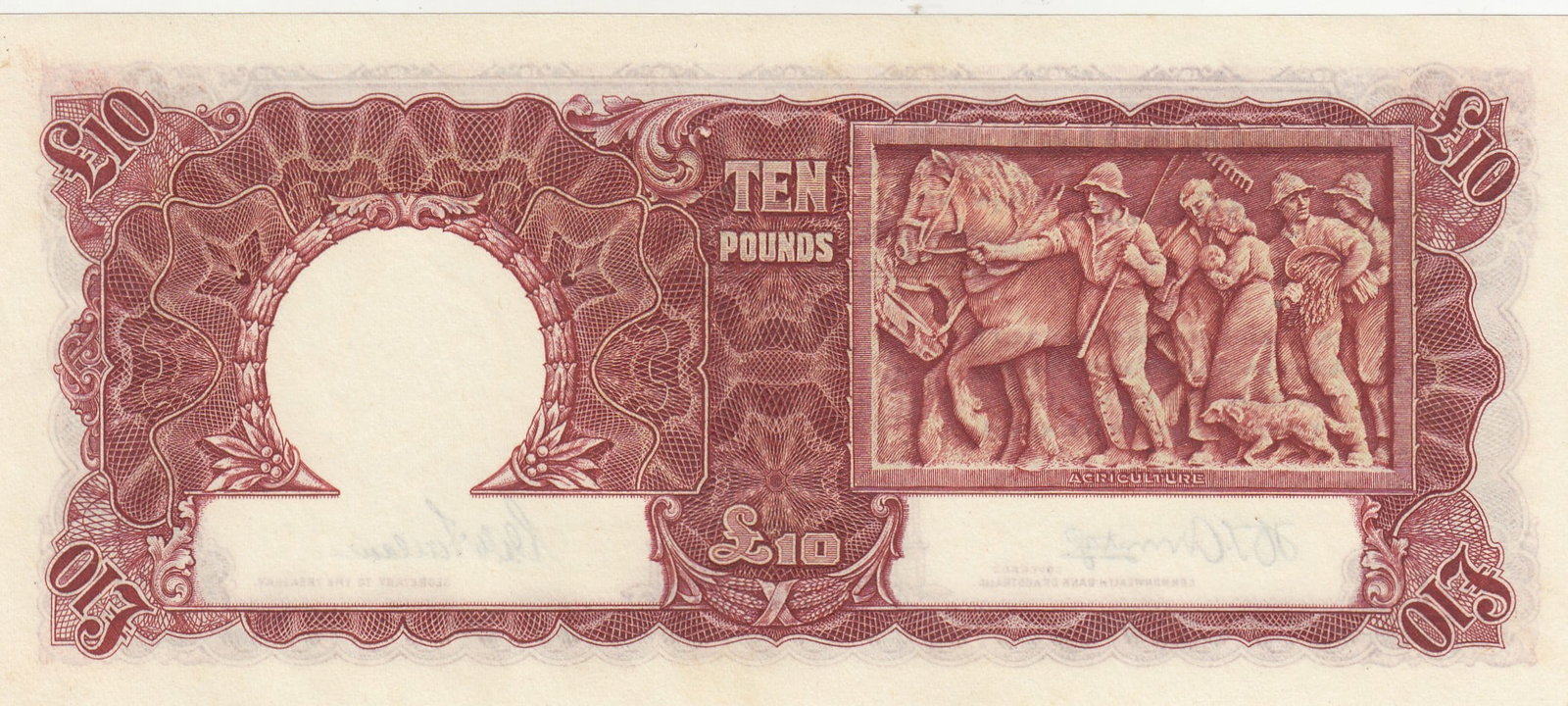 Australia 'Armitage - McFarlane' £10 (1942), Uncirculated OPQ - 2