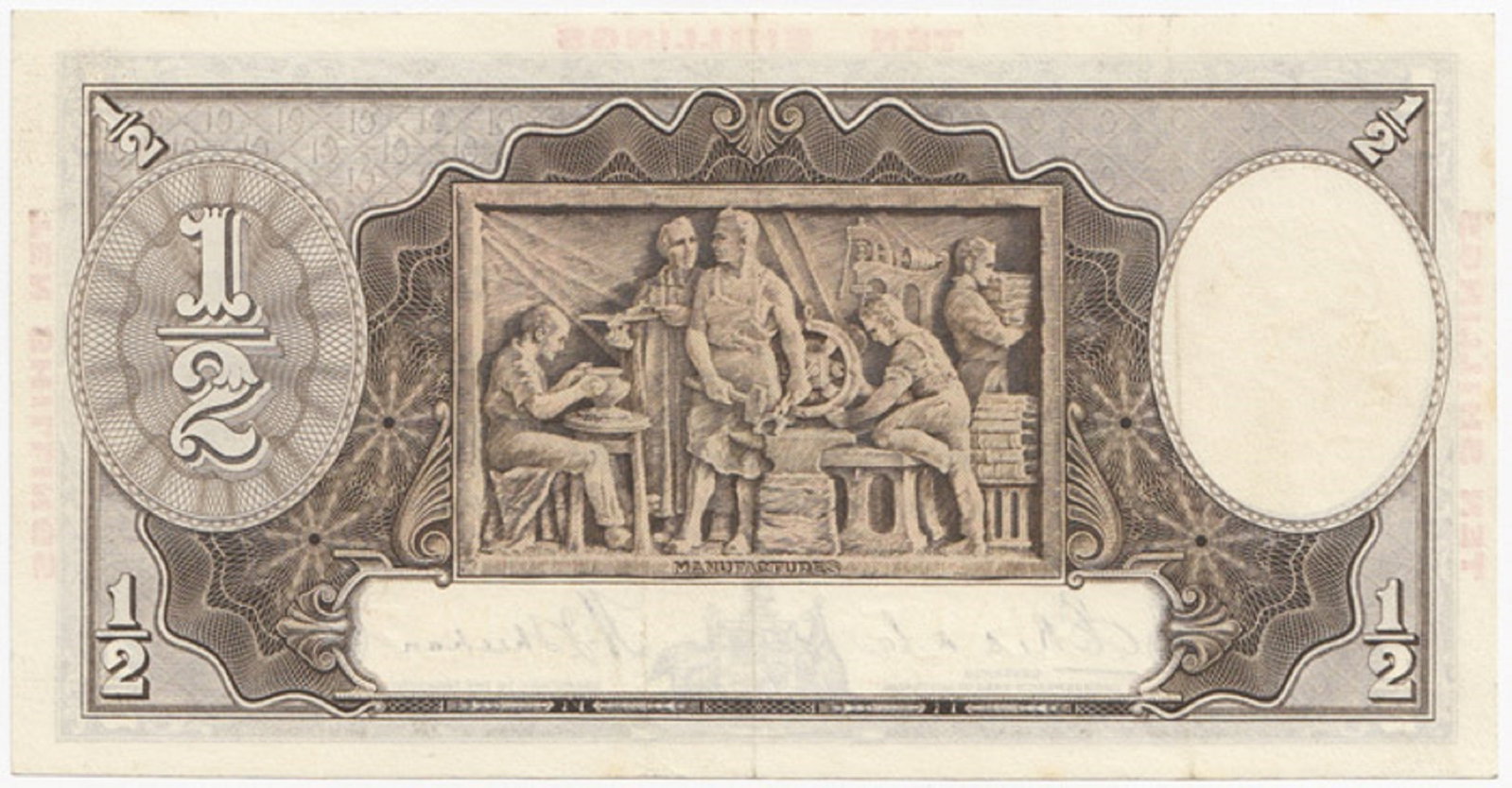 Australia 'Riddle - Sheehan' 10/- (1934), good Extremely Fine details (presents better) - 2
