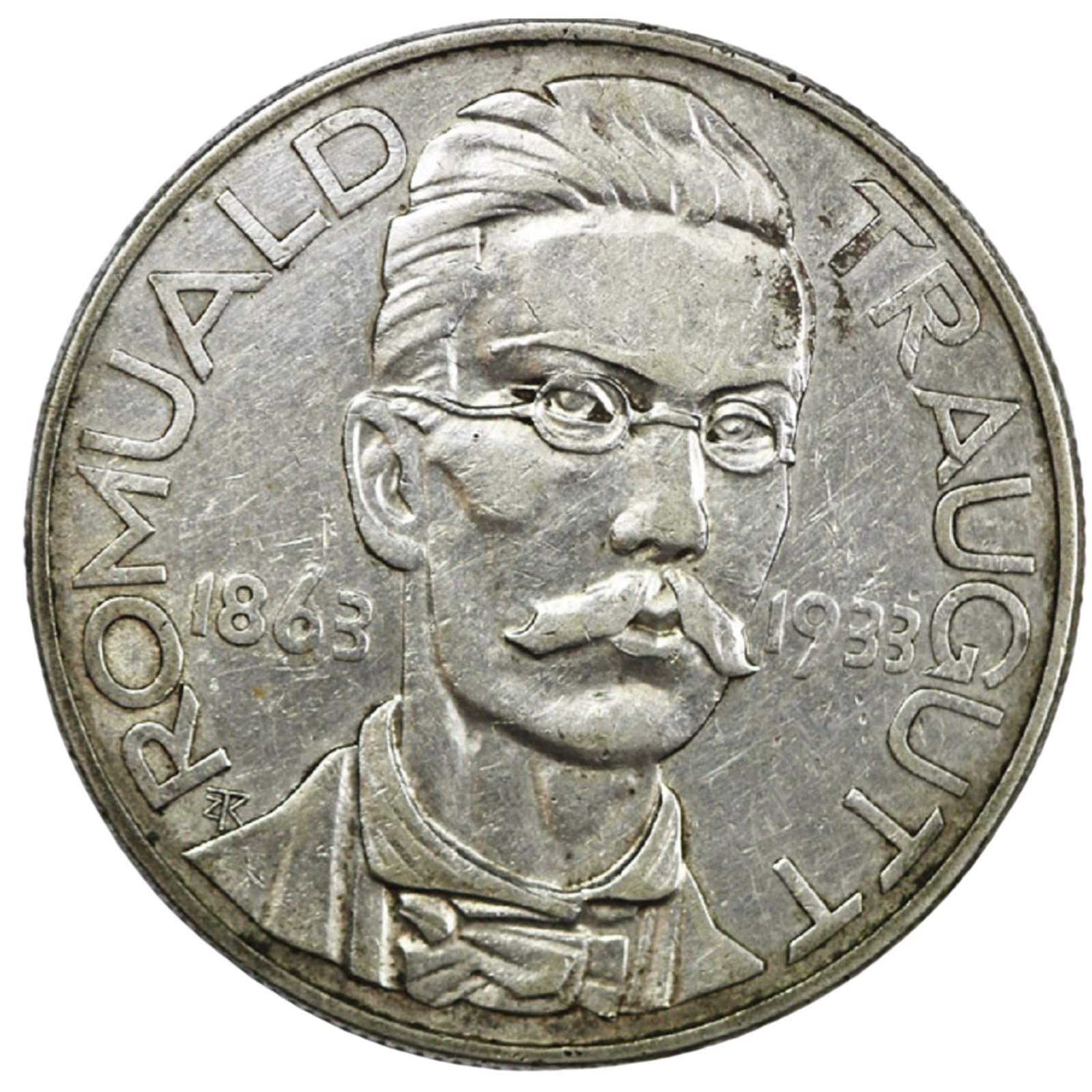 Poland 1933 Silver 10 Złotych, good Very Fine: Romuald Traugutt Size ASW 0.5305 Troy oz Medium Poland