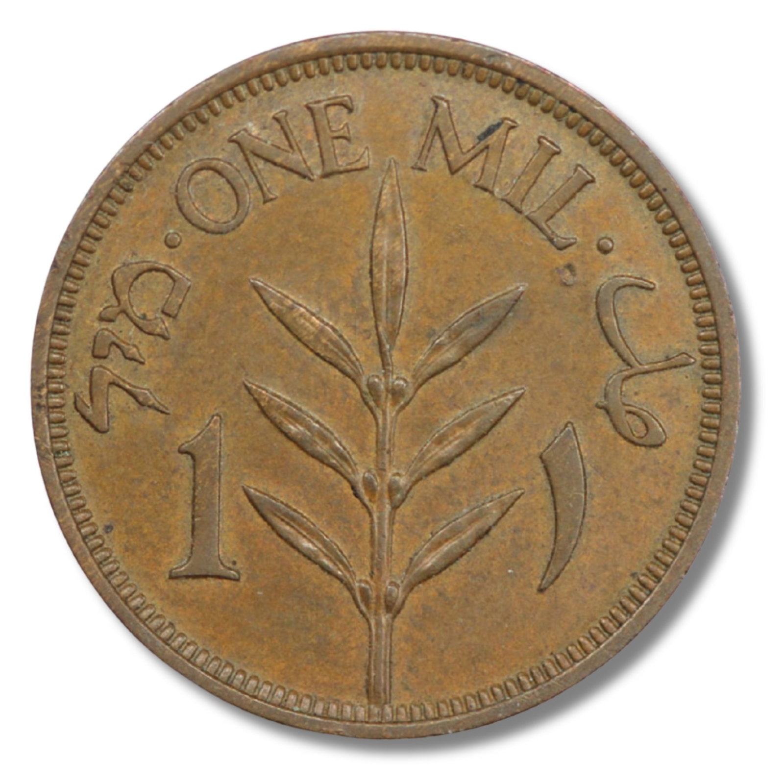 Palestine (British Administration) 1937 Mil, Choice Uncirculated with deep lustre: . Medium Palestine