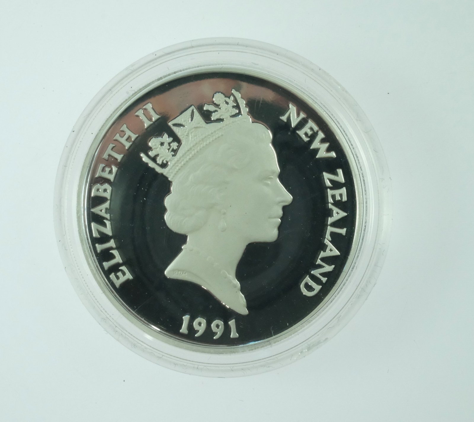 New Zealand 1991 'Rugby World Cup' Silver (925) Proof $5, FDC - 4