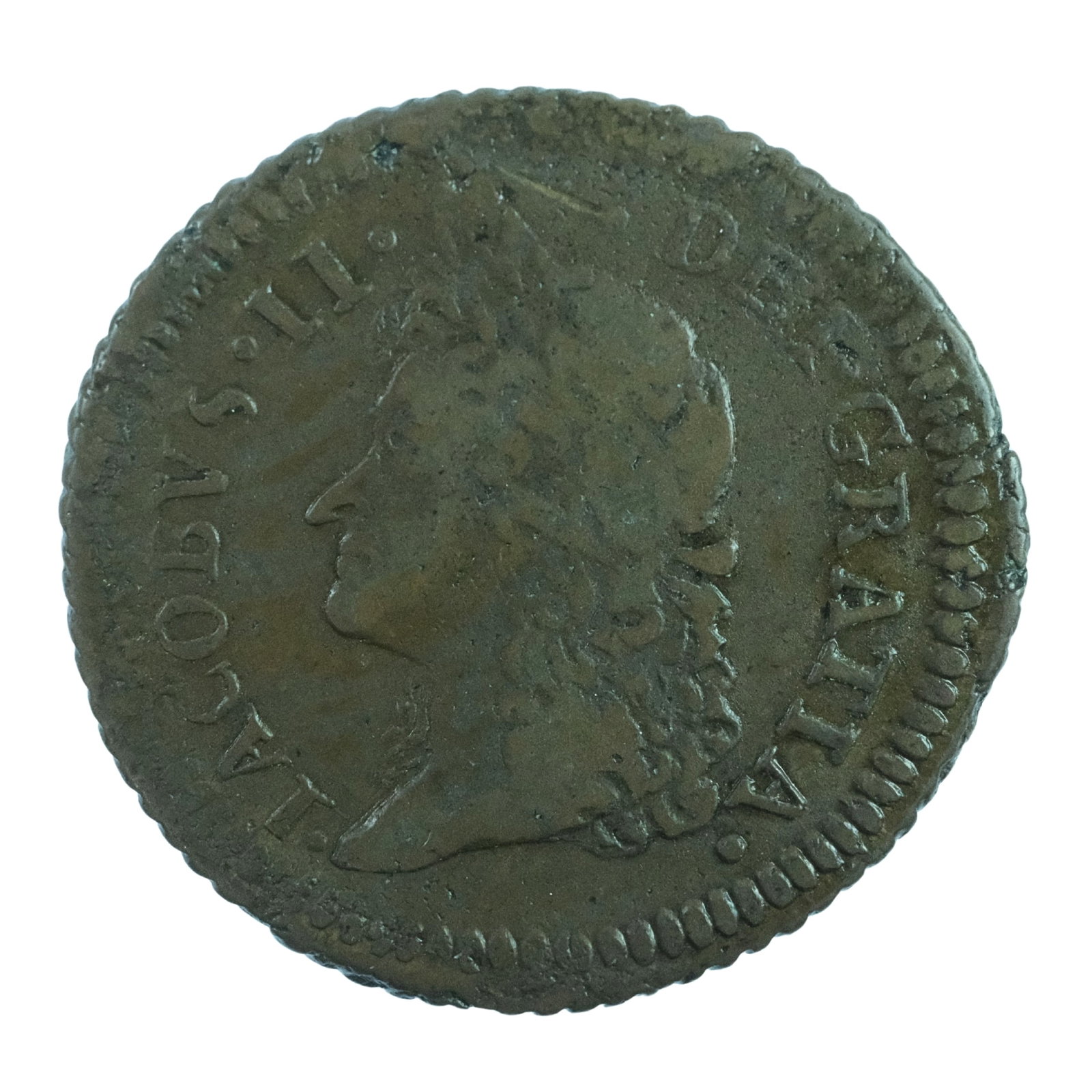 Ireland May 1691 James II 'Gunmoney' Twelve Pence, Very Fine: . Medium Ireland