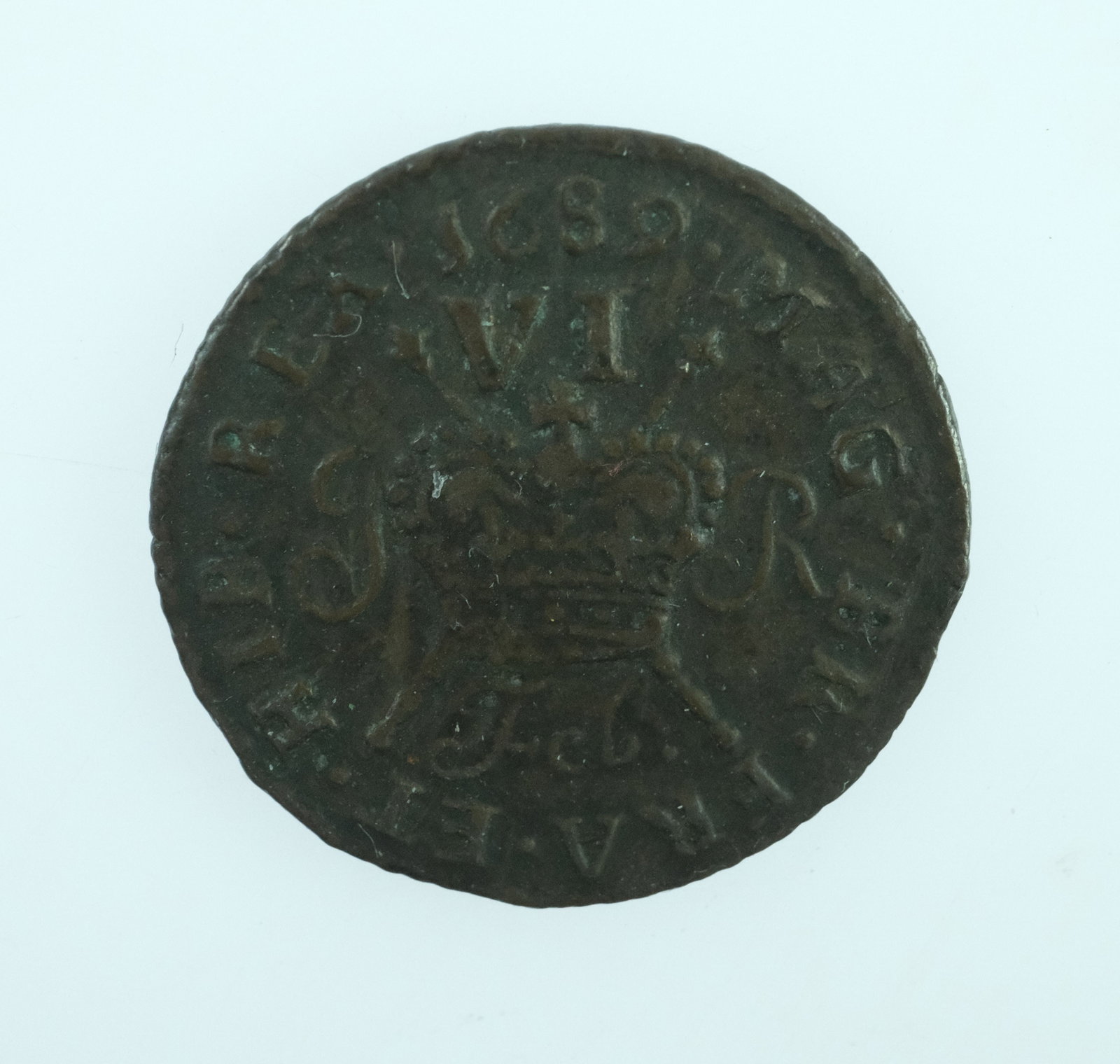 Ireland Feb 1689 James II 'Gunmoney' Sixpence, Very Fine - 2