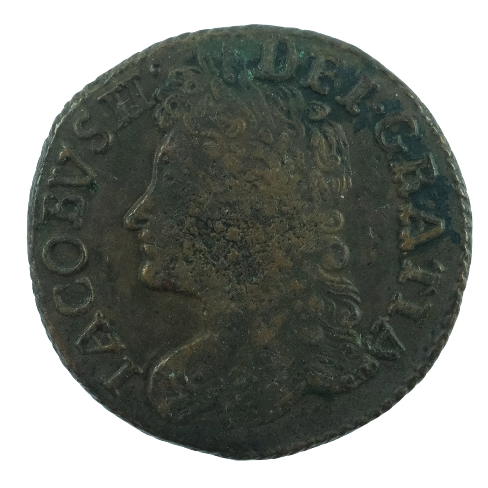 Ireland June 1689 James II 'Gunmoney' Sixpence, Very Fine (1 of 2)