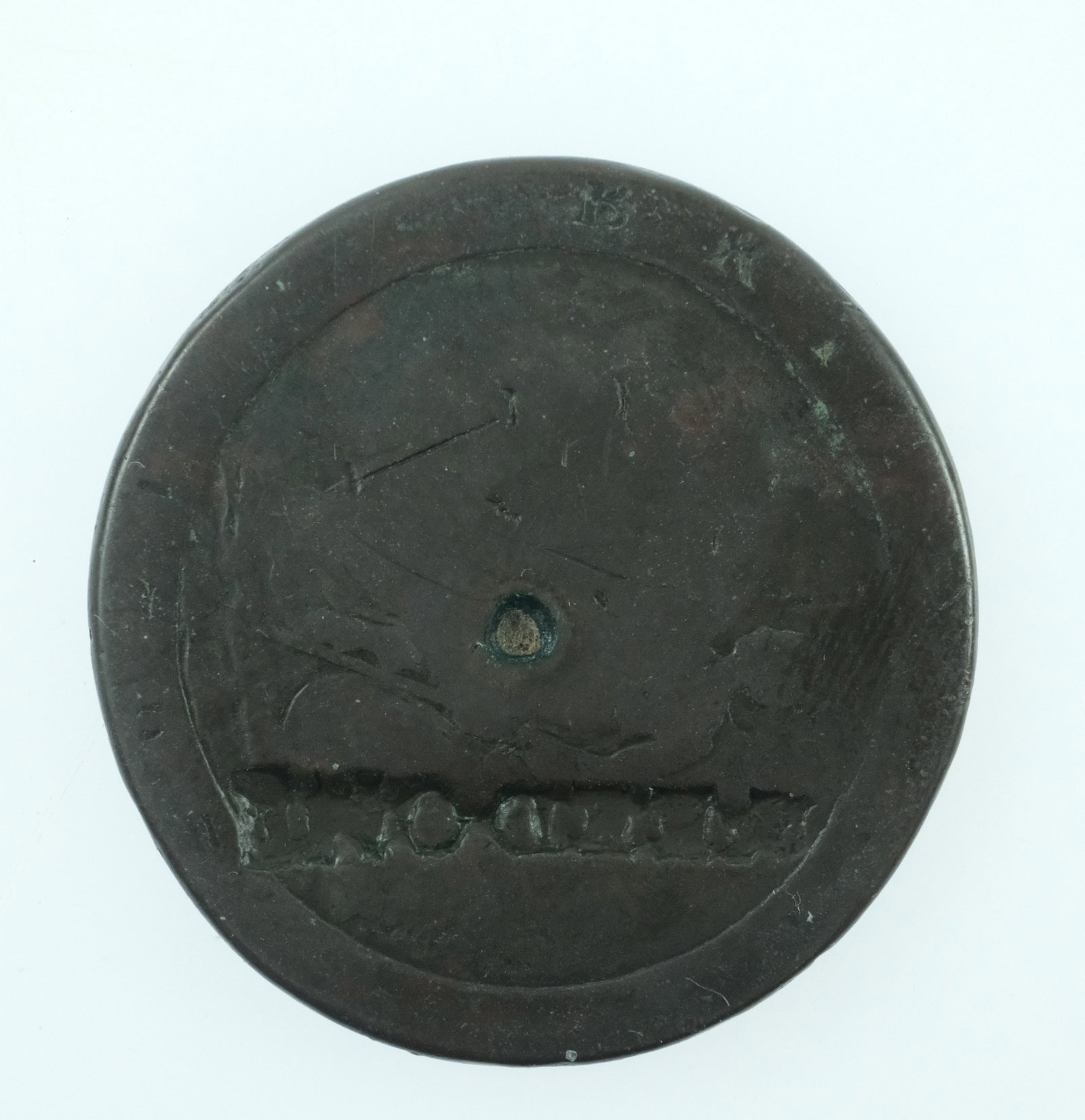 Great Britain 1797 'Cartwheel' Penny with Trader's Counterstamp 'IP', Good - 2
