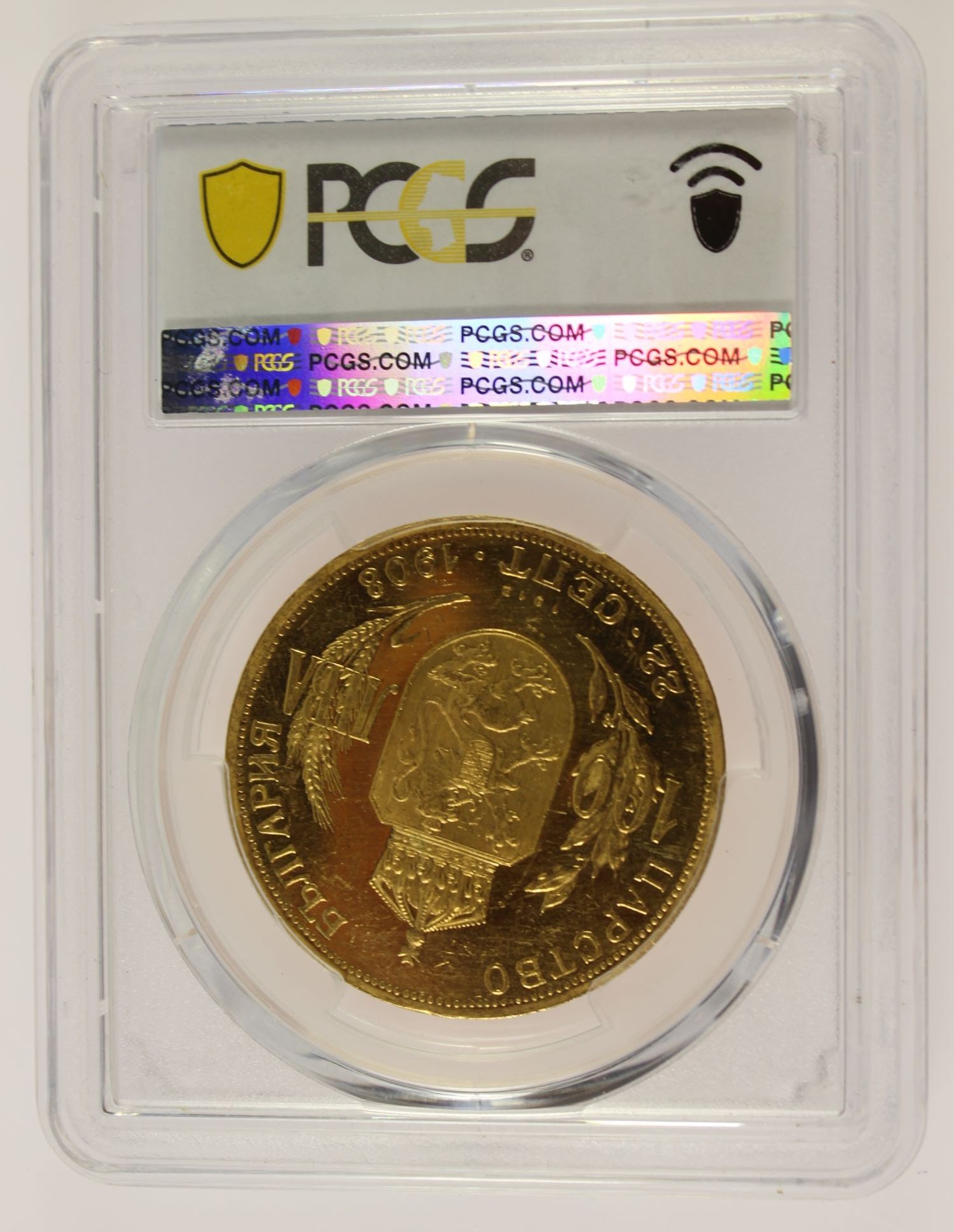 Bulgaria 1912 Gold 100 Lev, PCGS MS61 - 2