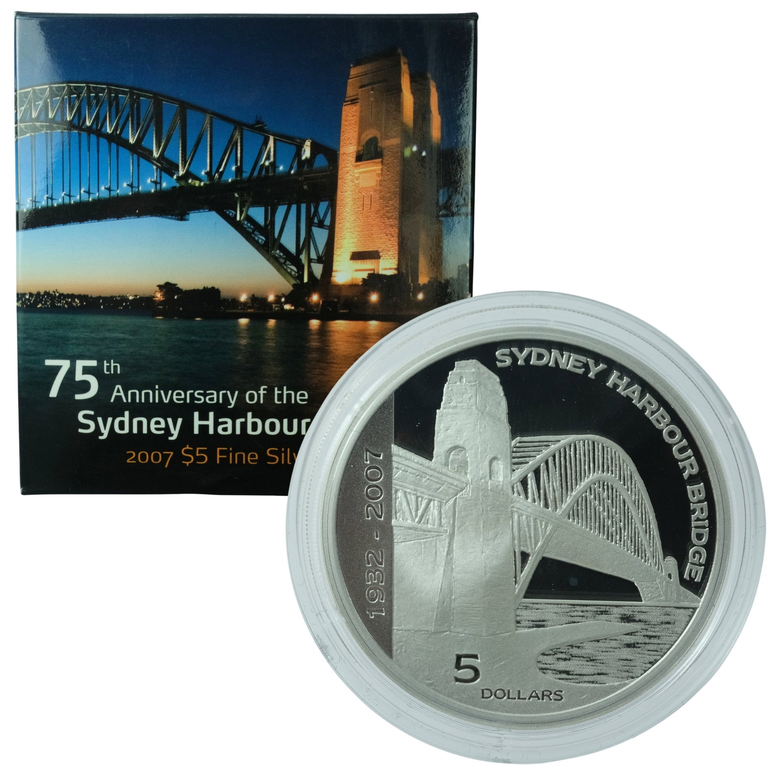 Australia 2017 'Harbour Bridge' Silver (999) Proof $5,FDC: Cert #4624 Size ASW 1.16 Troy oz Medium Modern Coins