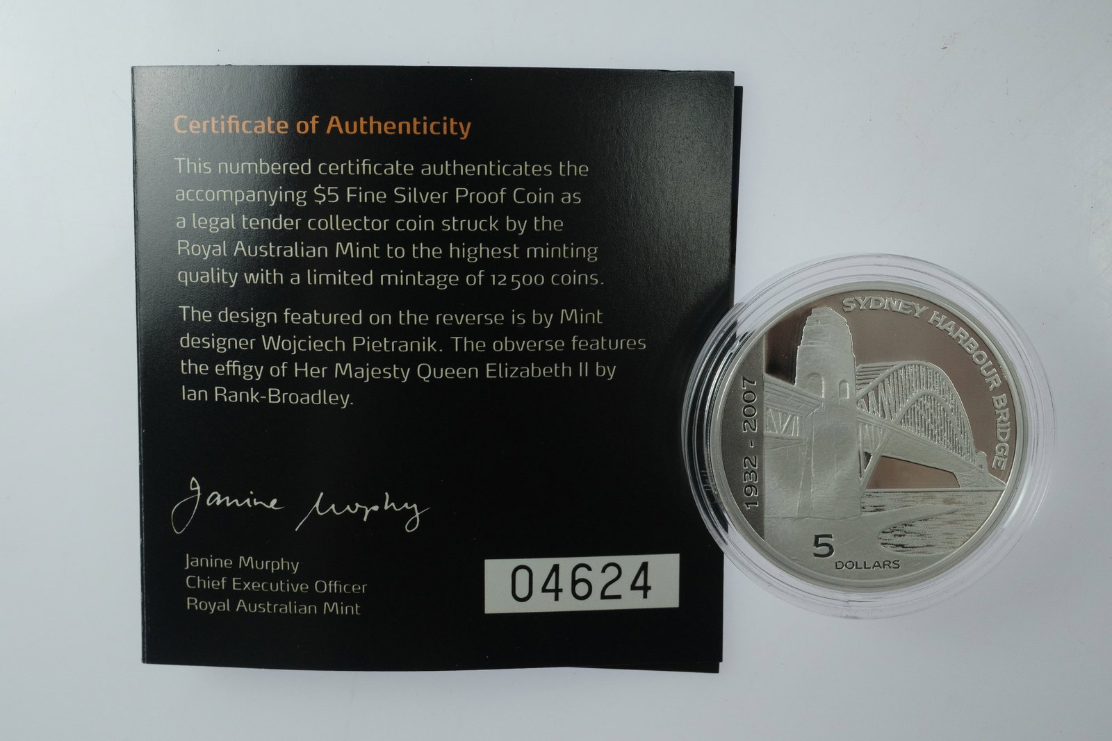 Australia 2017 'Harbour Bridge' Silver (999) Proof $5,FDC - 6