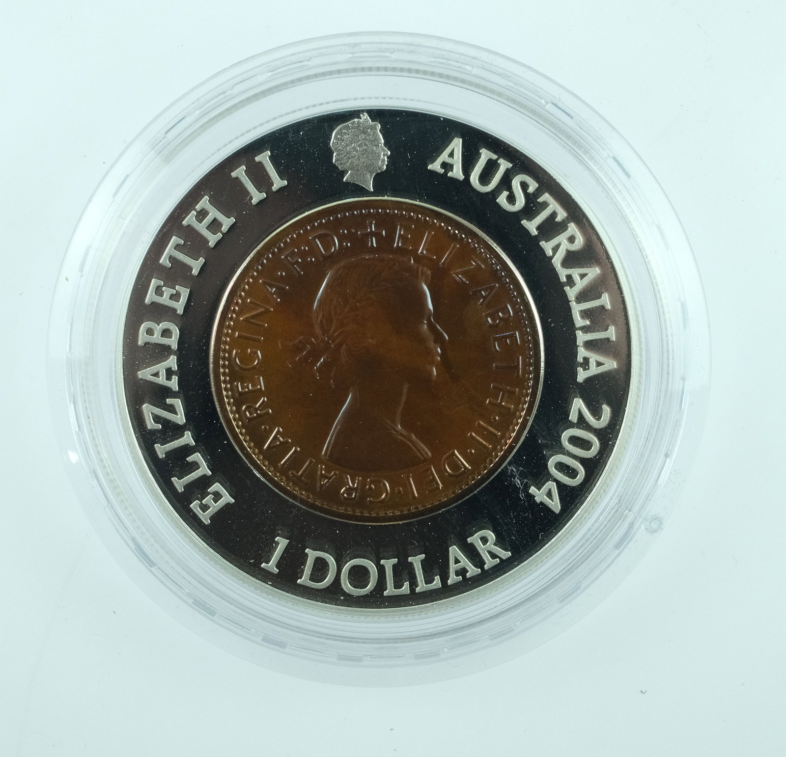 Australia 2004 'Last Penny 40th Anniv' Coloured Silver Proof $1, FDC - 4