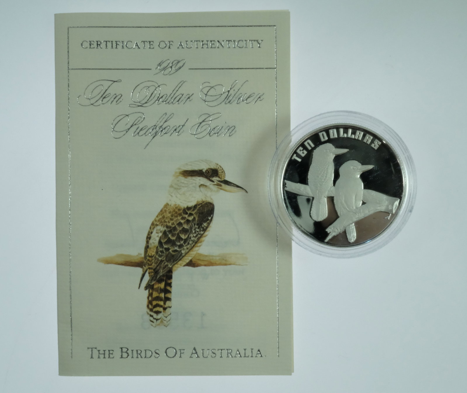 Australia 1989 'Kookaburra' Piedfort Silver (925) Proof $10, FDC - 4