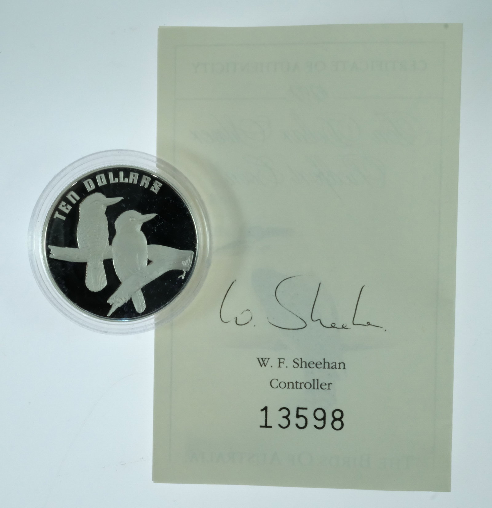 Australia 1989 'Kookaburra' Piedfort Silver (925) Proof $10, FDC - 5
