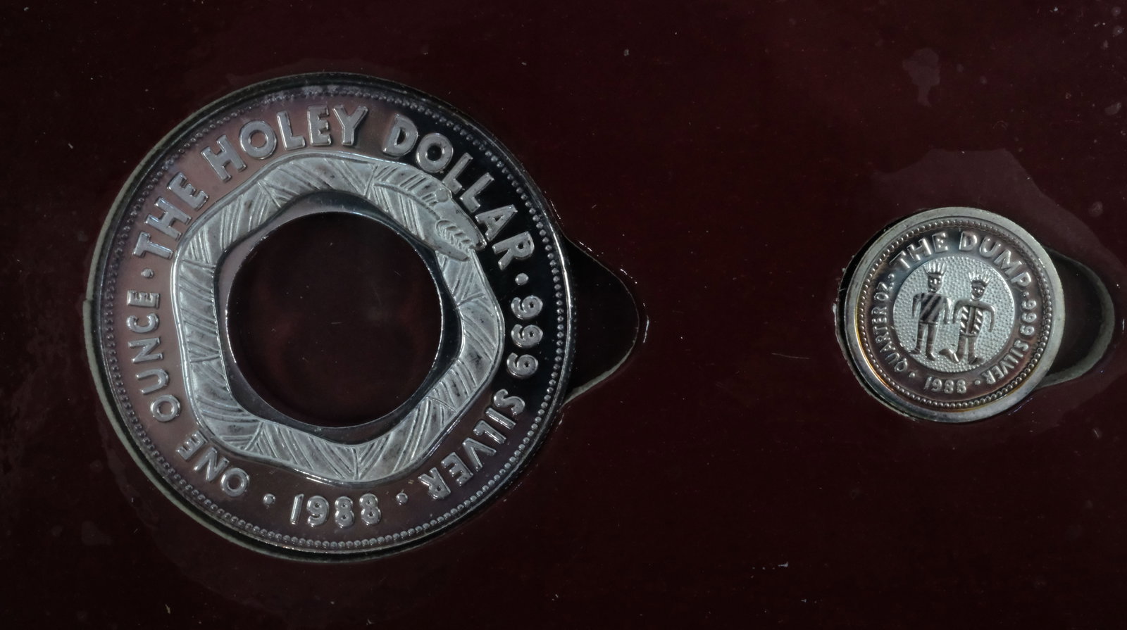 Australia 1988 'Holey Dollar and Dump' Proof Silver (999) $1 & 25c ,FDC - 4