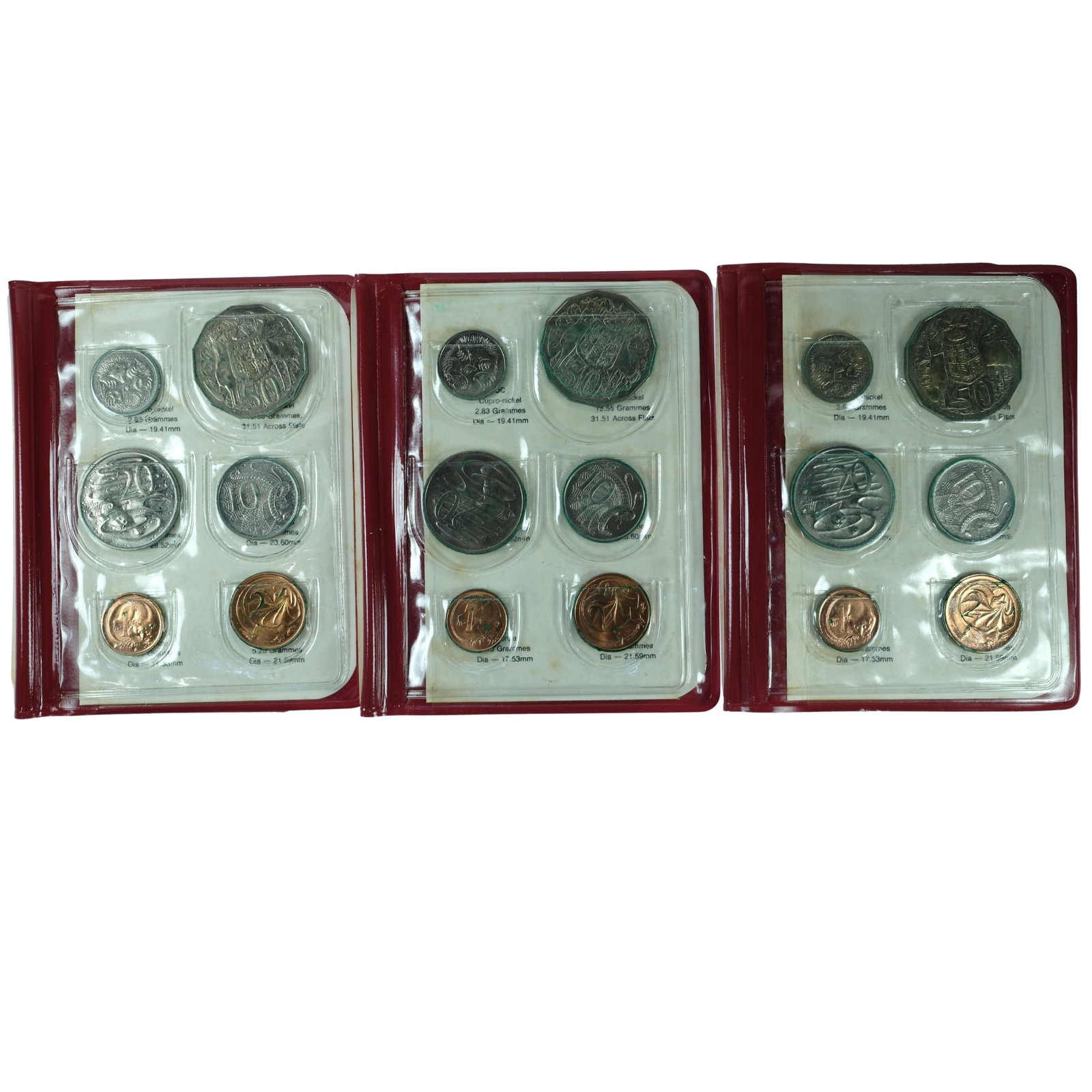 Australia 1983 Mint Sets, Uncirculated (3 sets of 6 coins) (1 of 2)