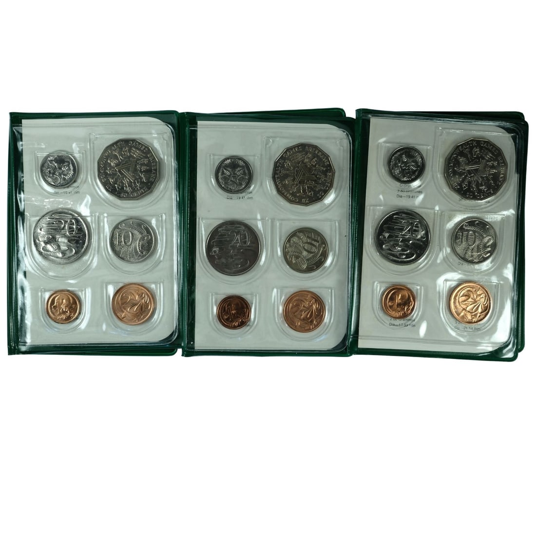 Australia 1982 Mint Sets (3), Uncirculated - 2