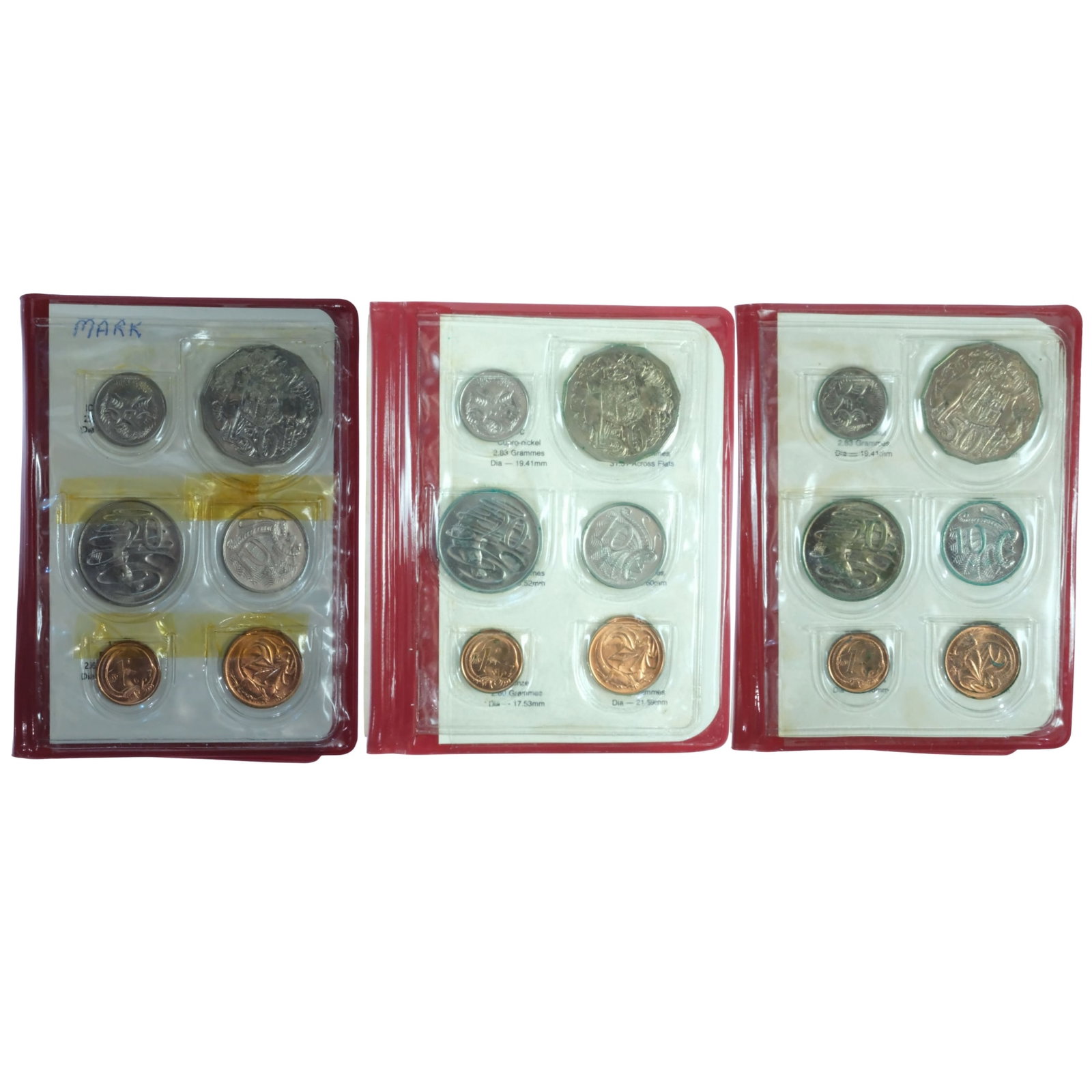 Australia 1979,1980 & 1981 Mint Sets (3), Uncirculated (1 of 4)
