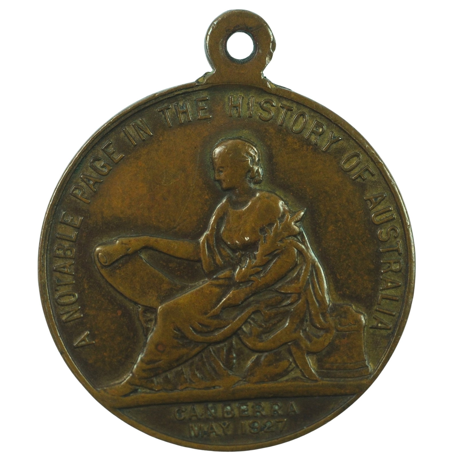 Australia 1927 'Opening of Parliament House' Bronze Medalet, about Uncirculated: Carlisle# 1927/3 Size Diameter 25mm Medium Collectables