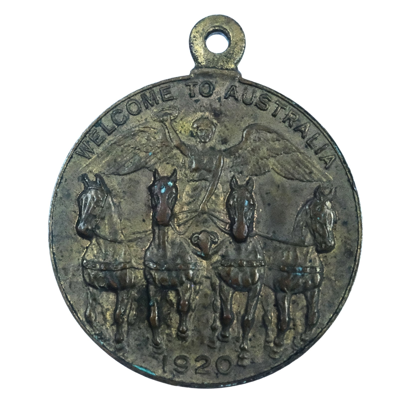 Australia 1920 'Visit of the Prince of Wales' Bronze Medalet, Uncirculated: Carlisle# 1920/3 Size Diameter 26mm Medium Collectables