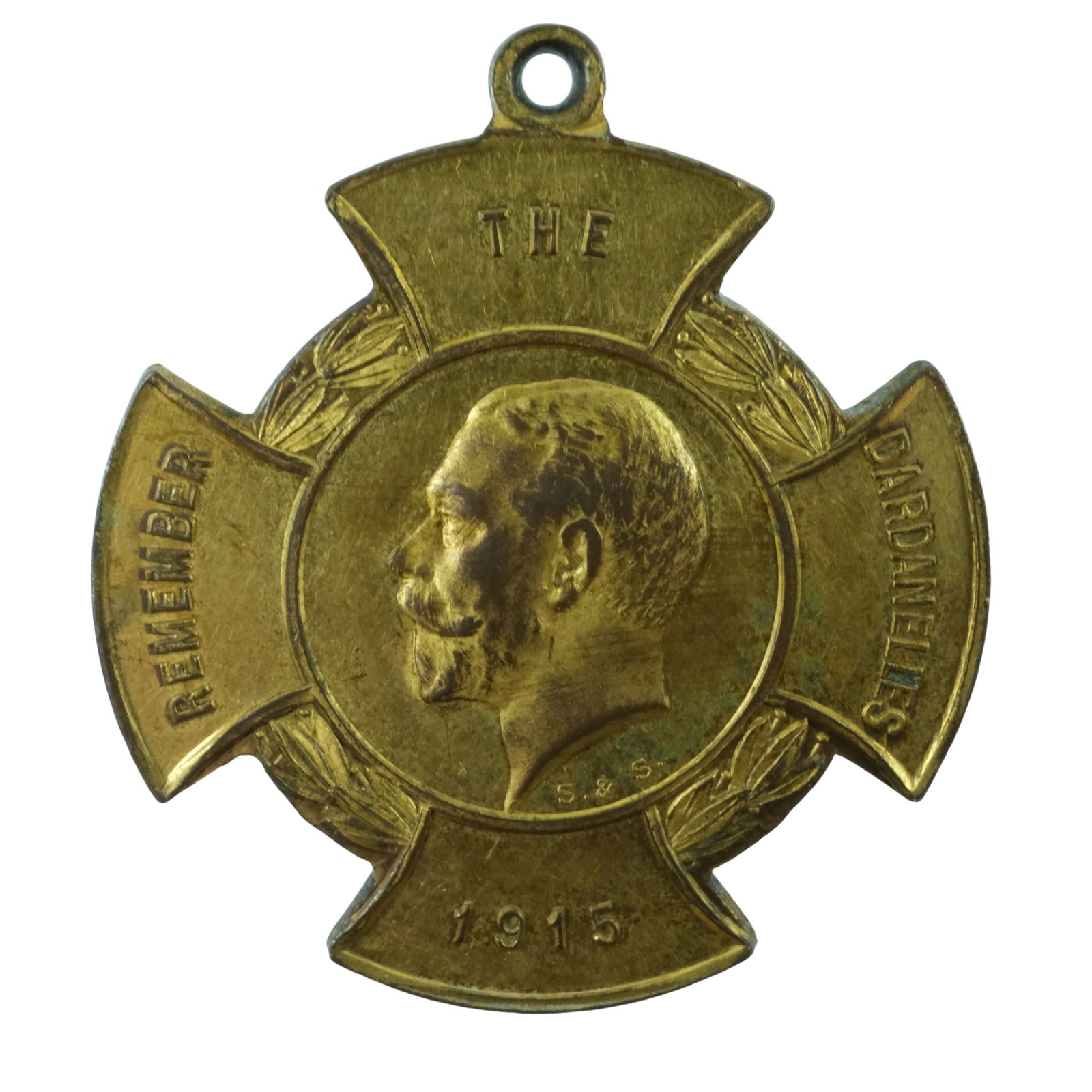 Australia 1915 'Remember the Dardanelles' Gilt Bronze Medalet, virtually Brilliant Uncirculated: Carlisle# 1915/13 Size 35x30mm Medium Collectables