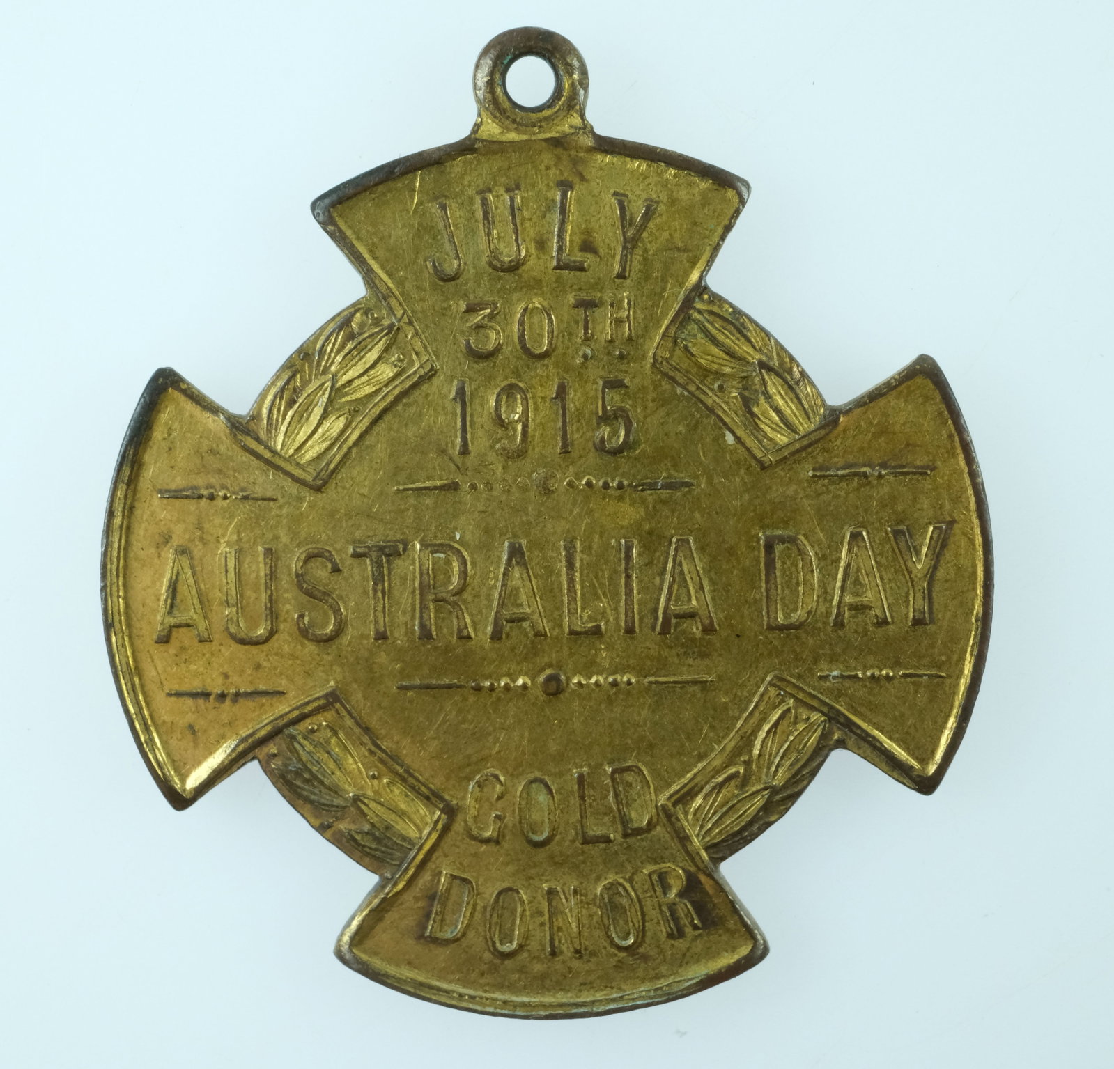Australia 1915 'Remember the Dardanelles' Gilt Bronze Medalet, virtually Brilliant Uncirculated - 2