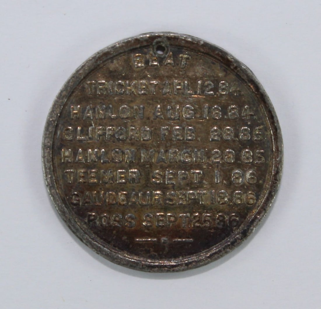 Australia 1886 Medalet celebrating 'W Beach Champion of the World in Sculling, Extremely Fine - 2