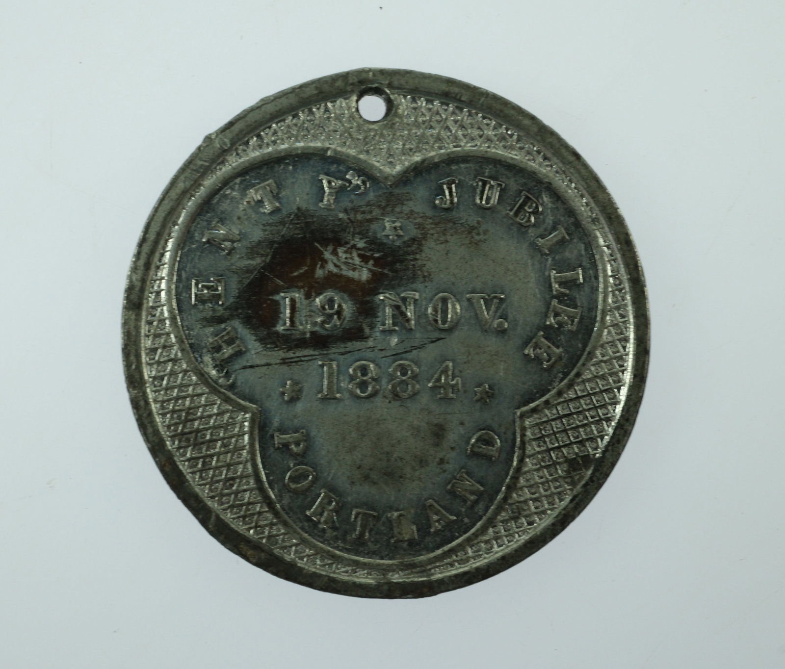 Australia 1884 'Portland Jubilee' White Metal Medalet, mostly Brilliant Uncirculated - 2