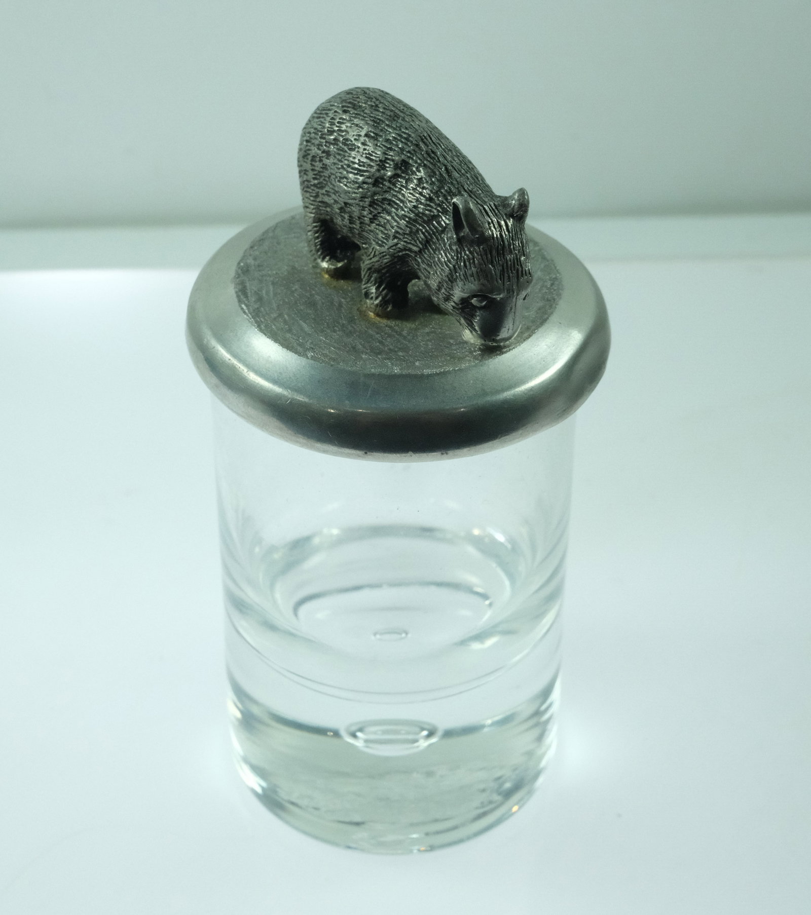 Pewter Wombat Lidded Shot Glass - 3