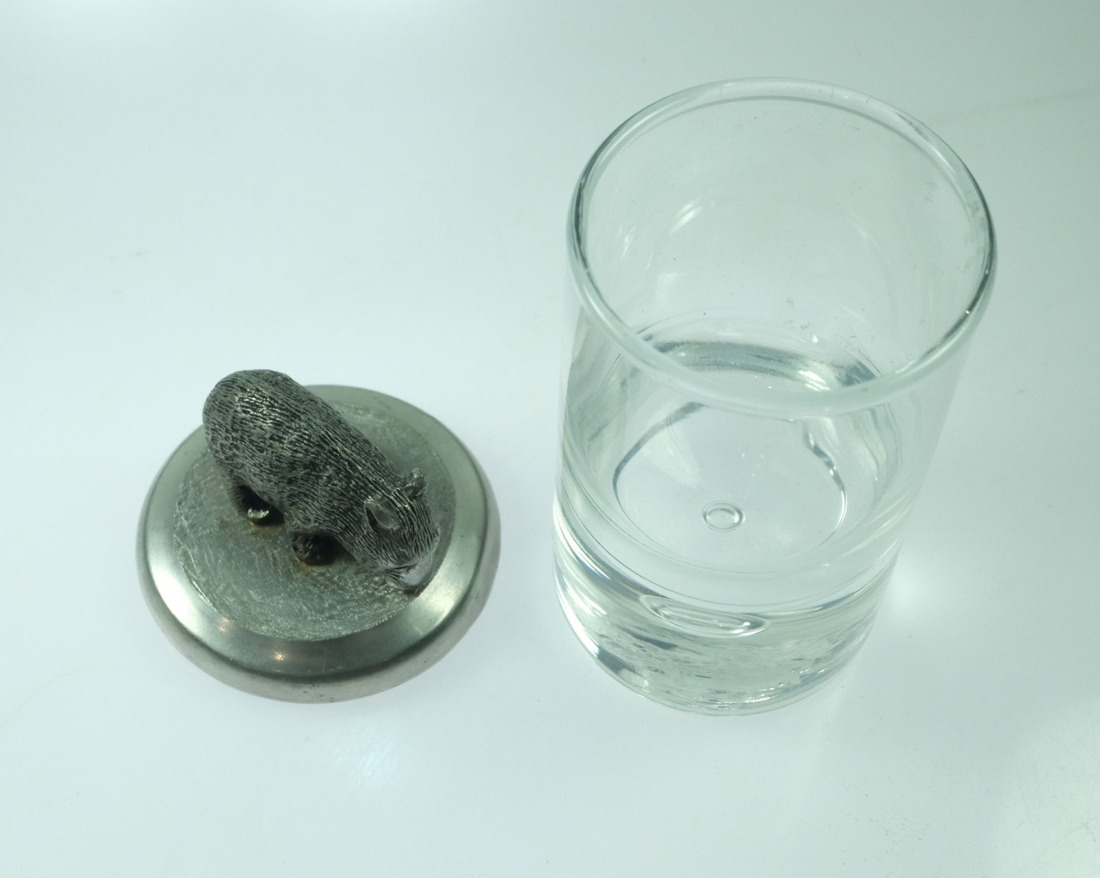 Pewter Wombat Lidded Shot Glass - 4