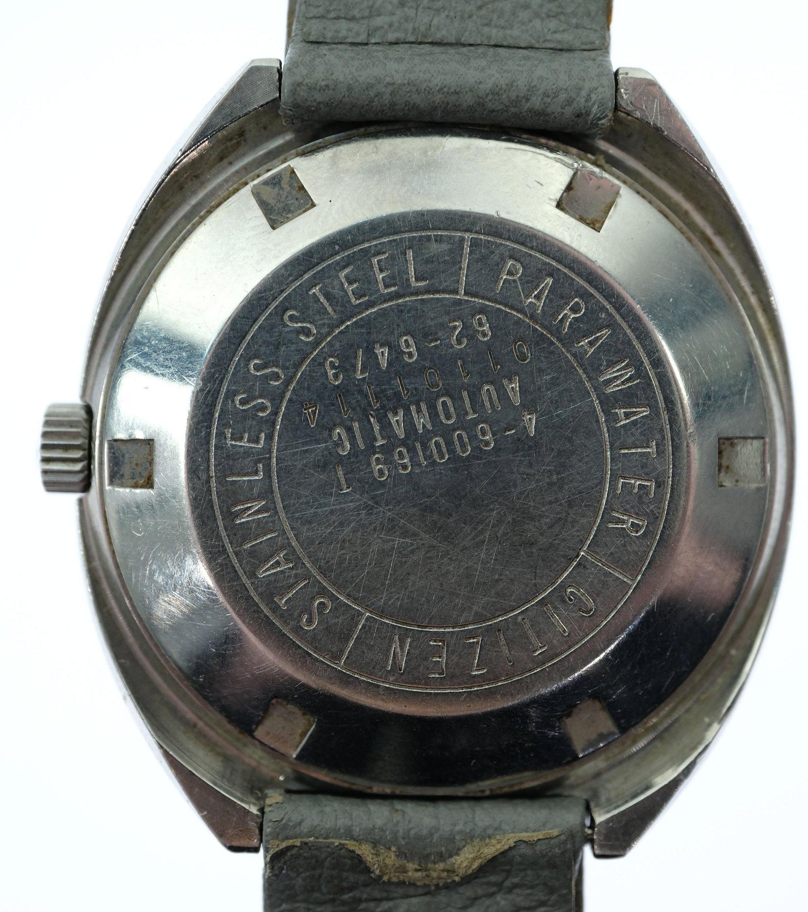 Vintage Men's Citizen 'Automatic' Silver Case Wristwatch with Subtle Pink Dial - 3