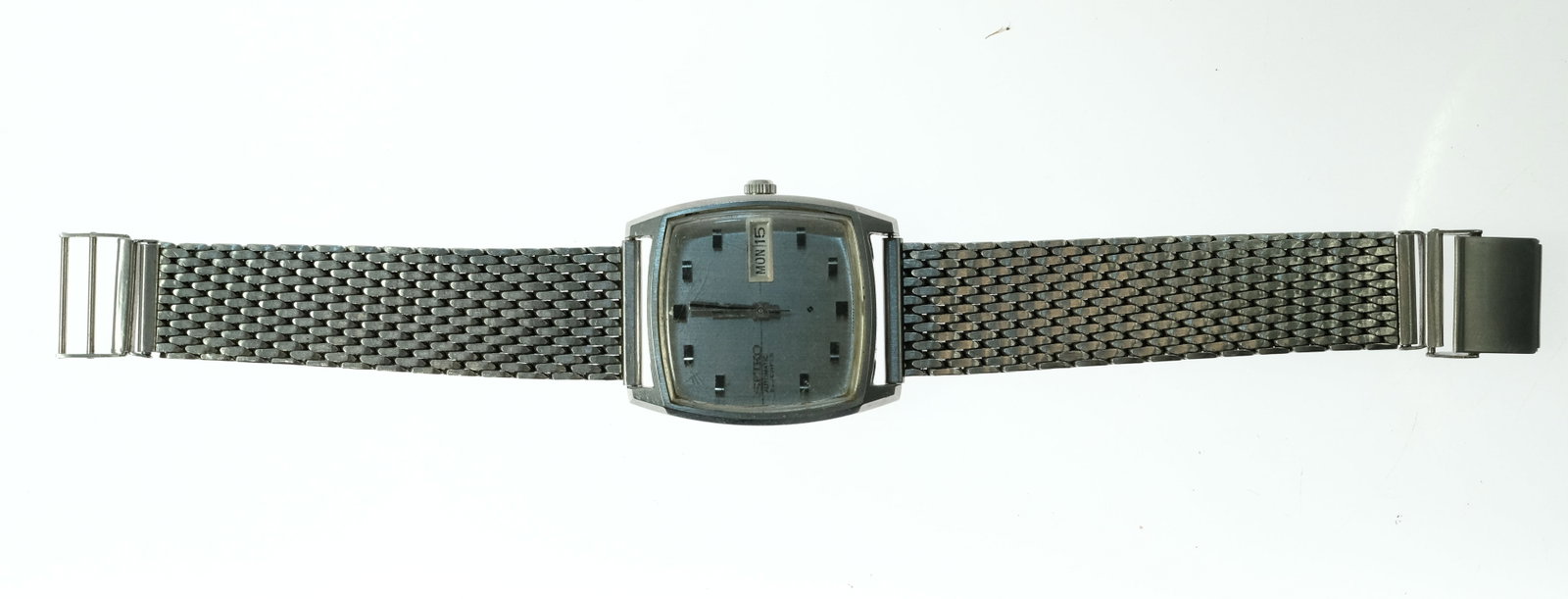 Vintage Men's Seiko 'Lord Matic' Square Wristwatch with Silver Case & Dial - 2